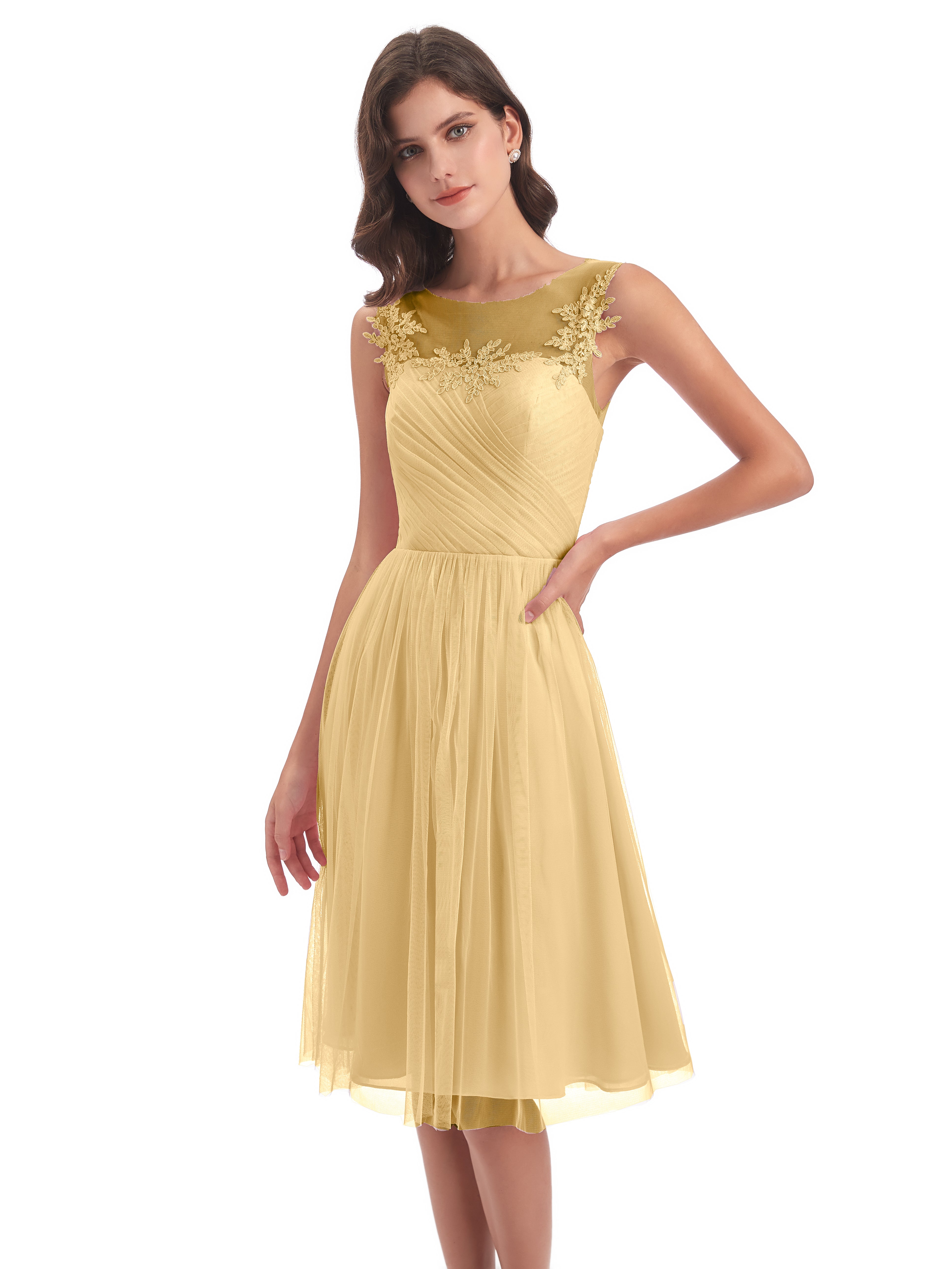 Gold Bridesmaid Dresses