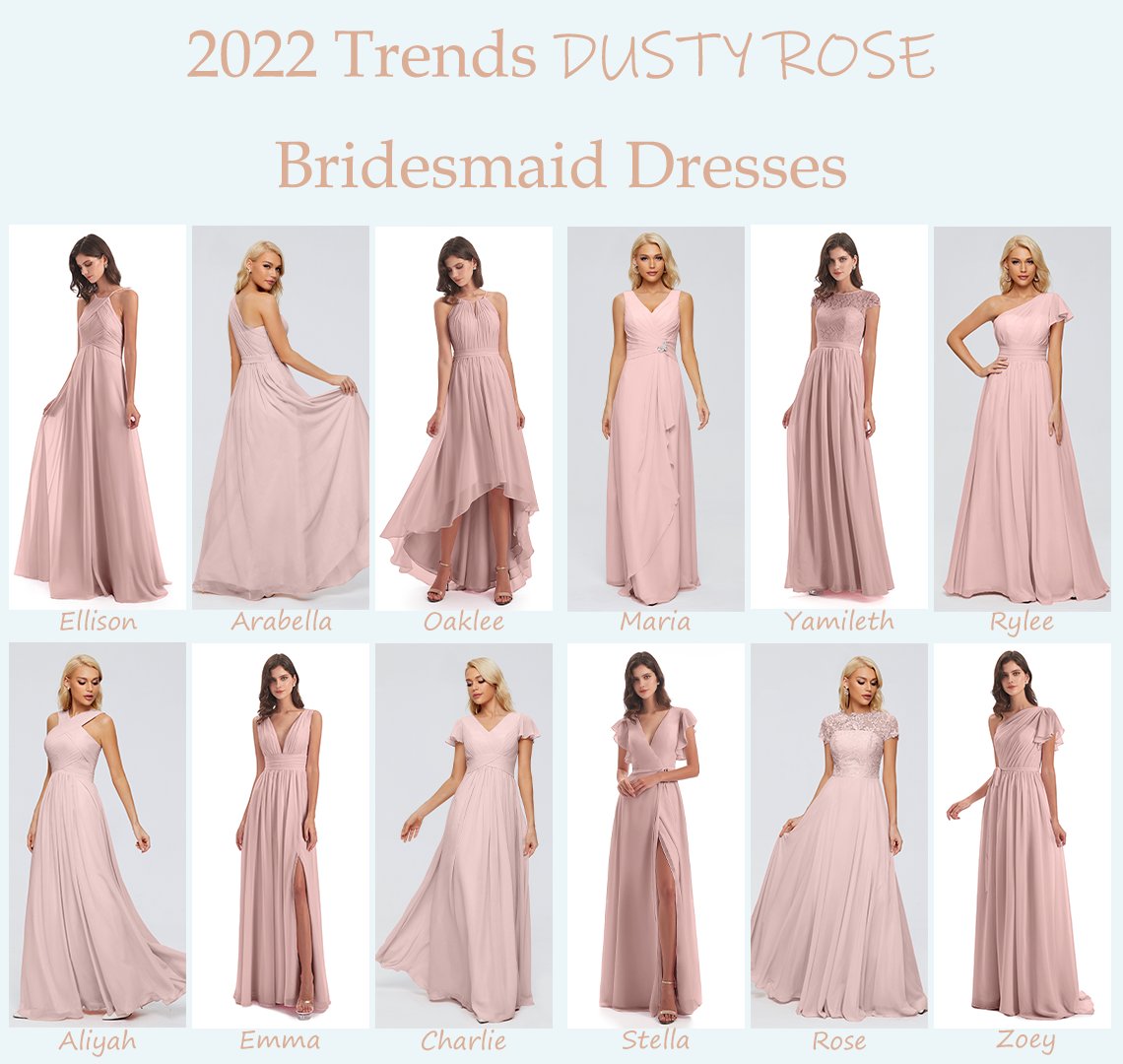 Dusty Rose Bridesmaid Dresses