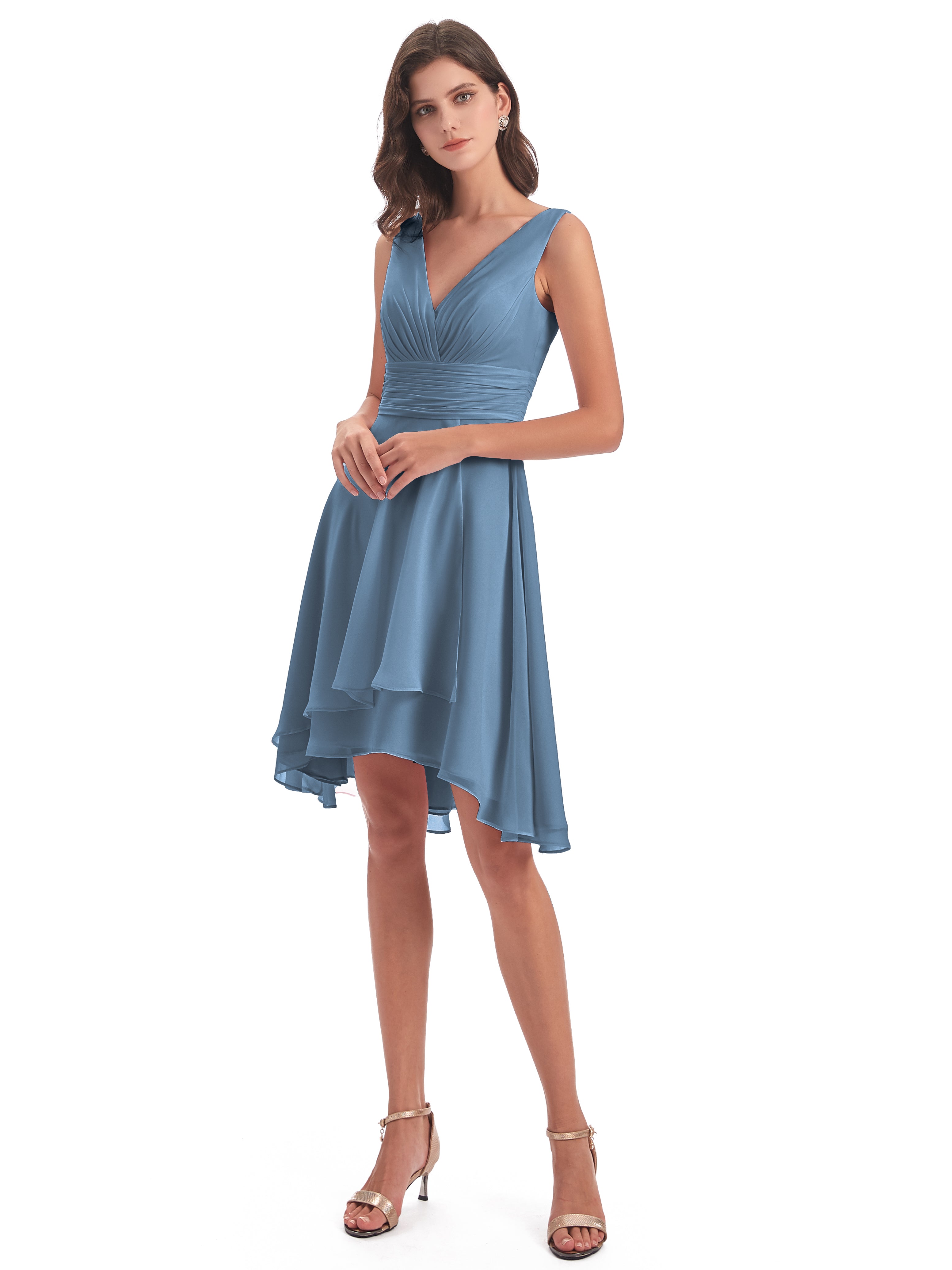 Slate Blue Bridesmaid Dresses