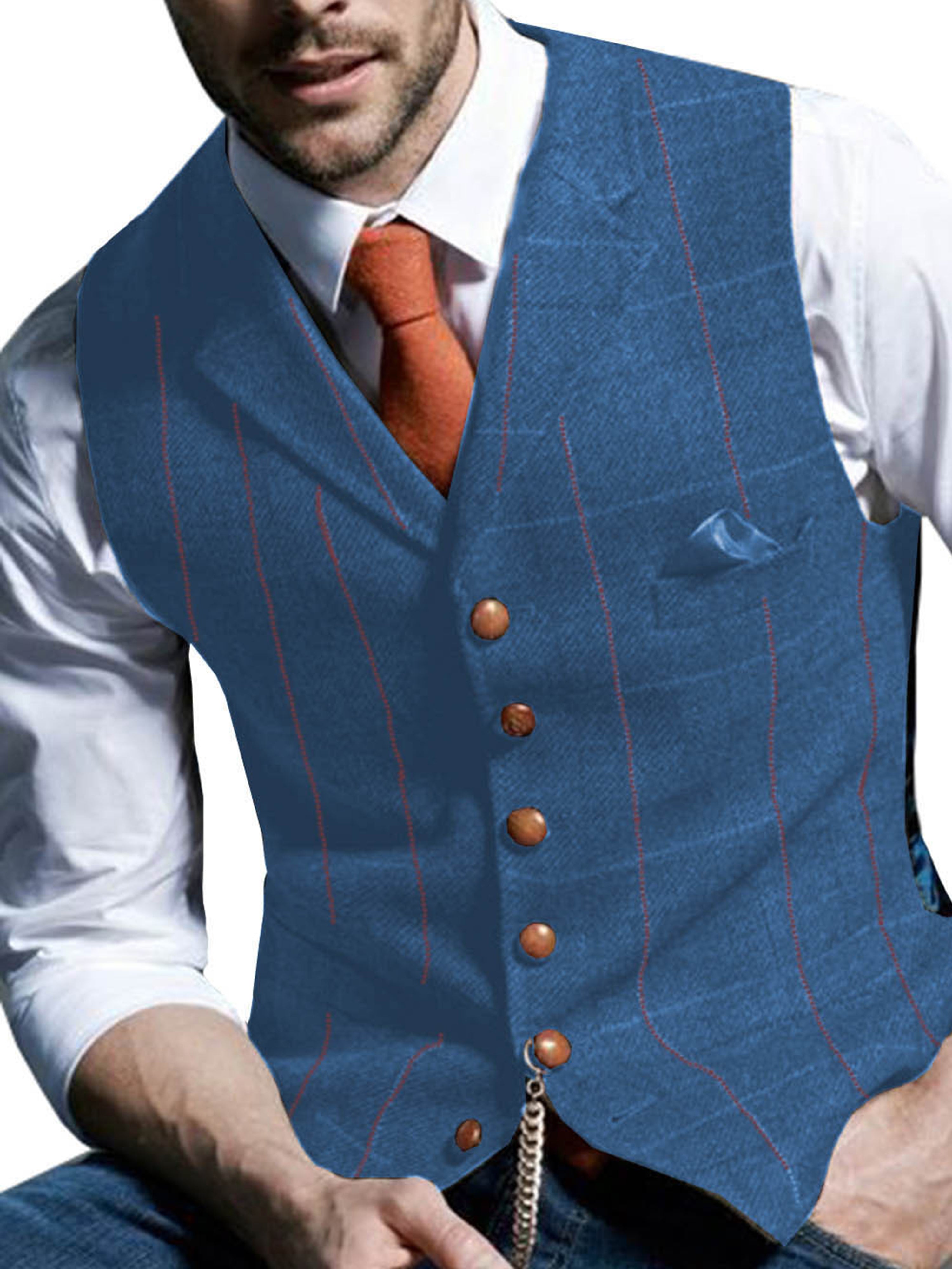 Men's Single Breasted Vest Groom's Best Man Slim Fit Vest