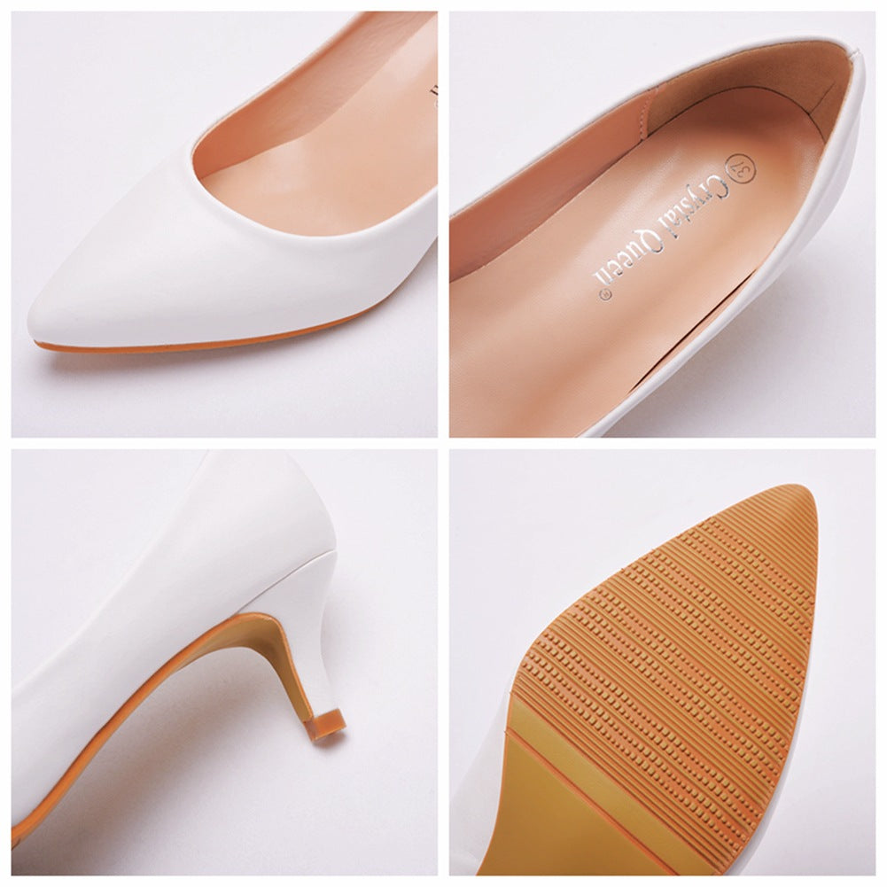 Simple Pointed Toe Kitten Heels Women's Shoes