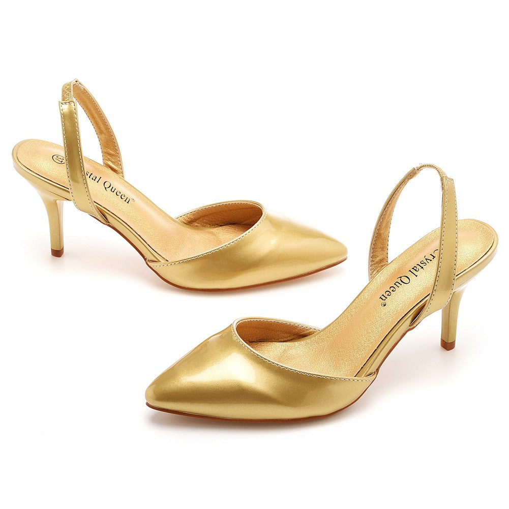 Pointed Toe Brief Elegant Slingback High Heels