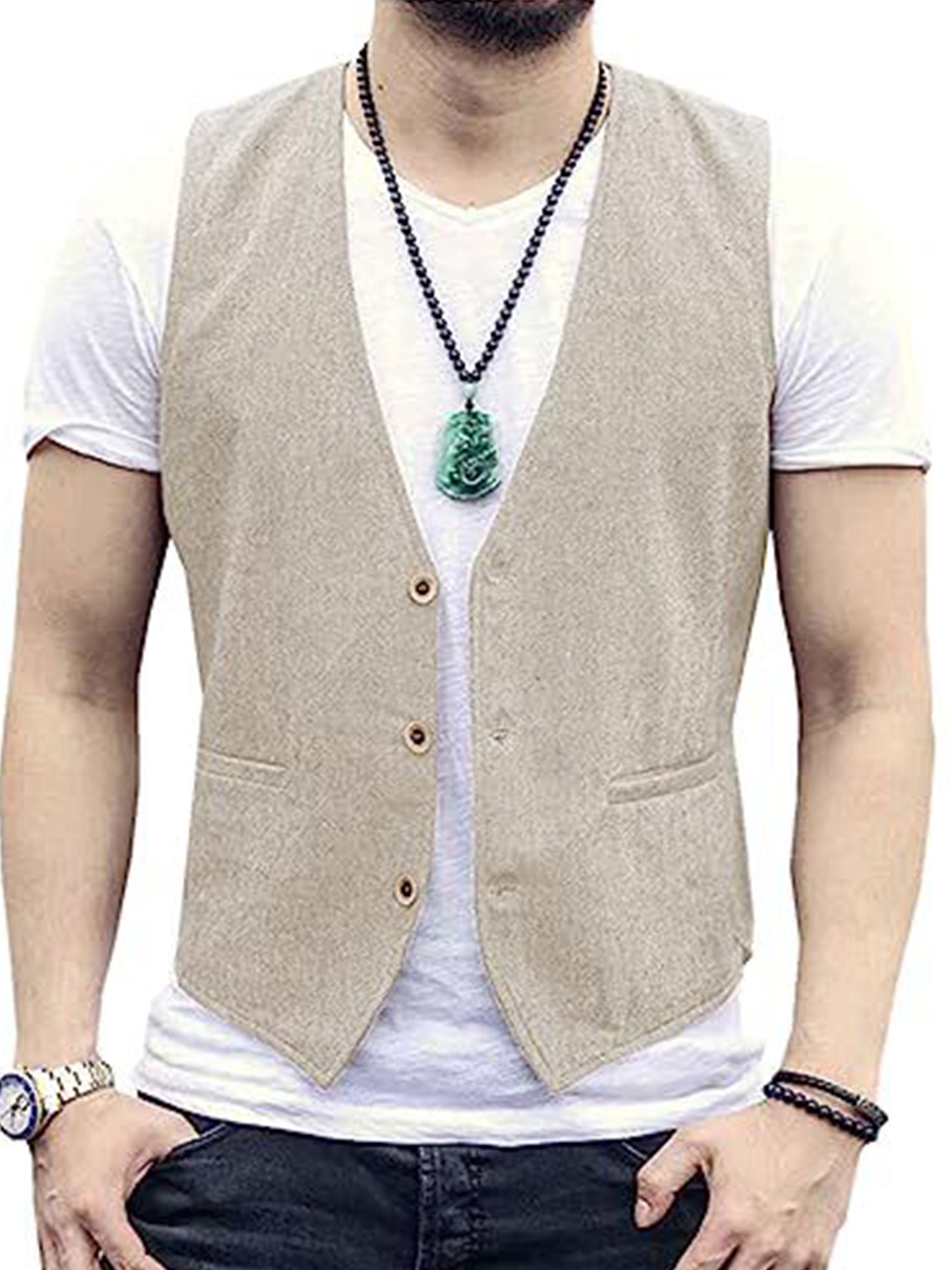 Lightweight Breathable Cool Casual Cotton Vest Slim vest