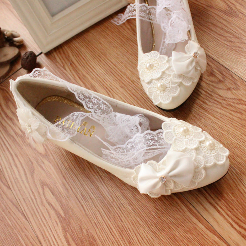 Bow Ribbon Women's Wedding Shoes