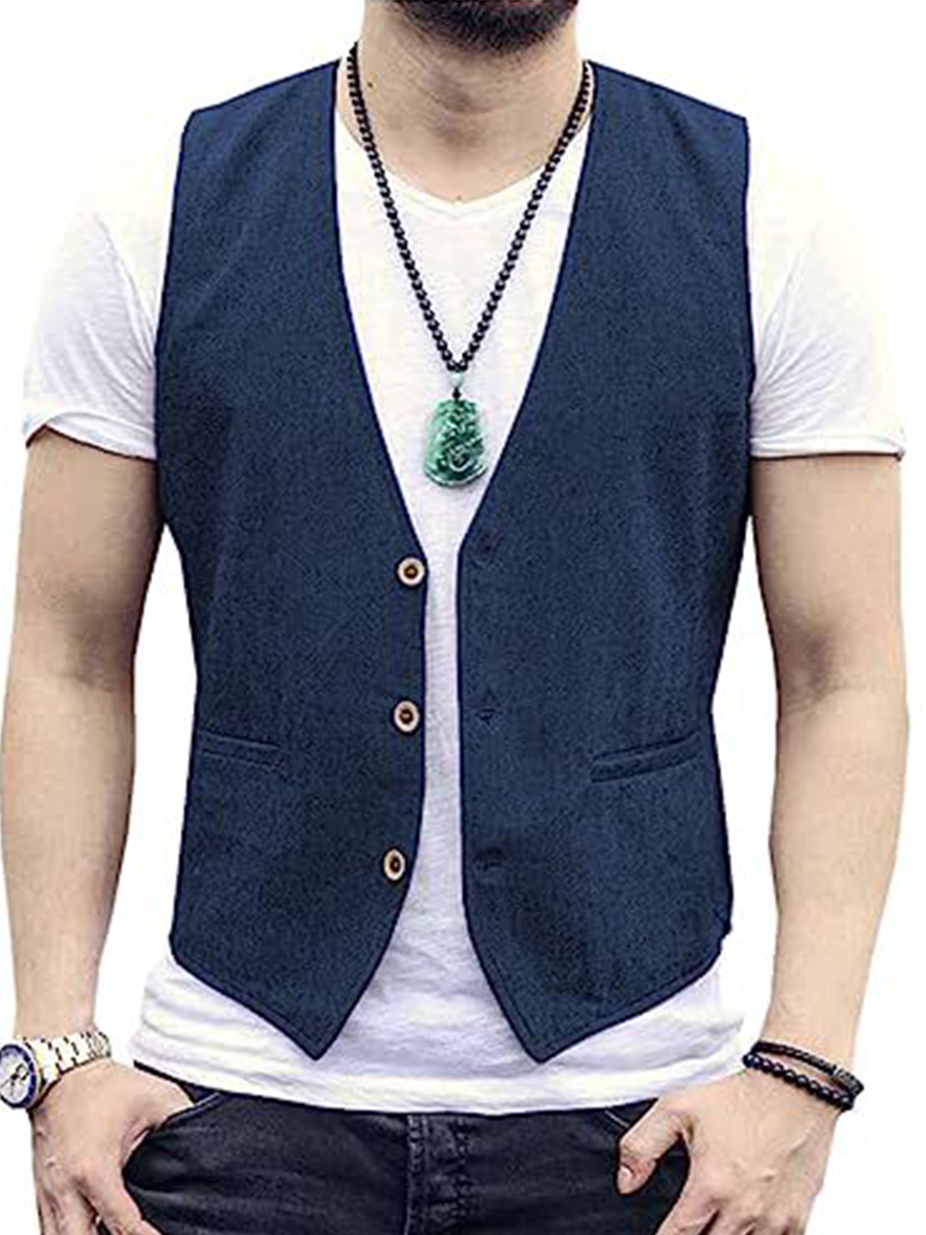 Lightweight Breathable Cool Casual Cotton Vest Slim vest