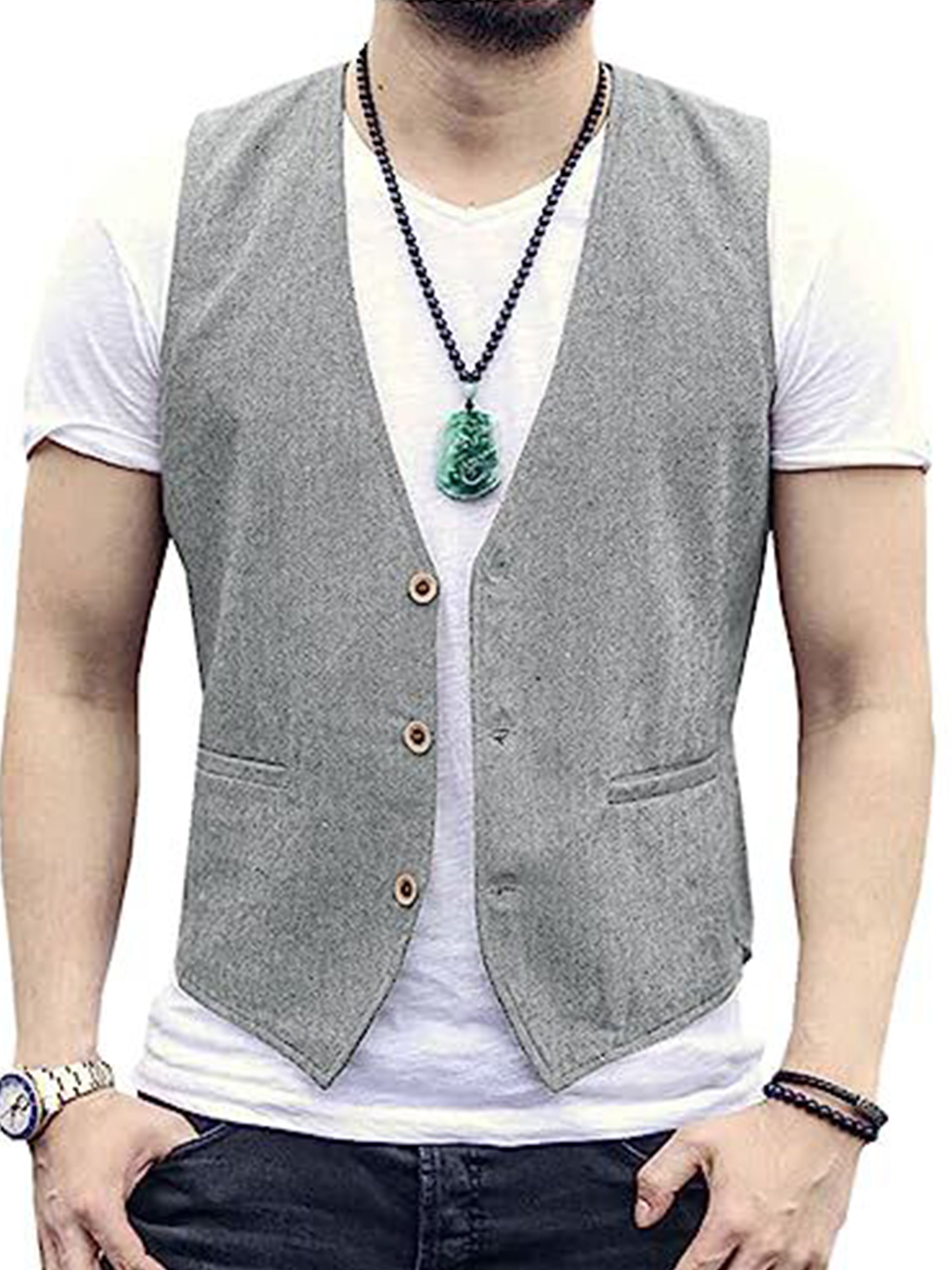 Lightweight Breathable Cool Casual Cotton Vest Slim vest