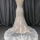 Lace Sweetheart  Neck Strapless Mermaid Wedding Dress With Train C0004
