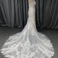 Lace Straps V Neck  Mermaid Wedding Dress With Train C0005