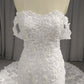 Sweetheart Neck Off The Should  Mermaid Wedding Dress With  Long Train C0024