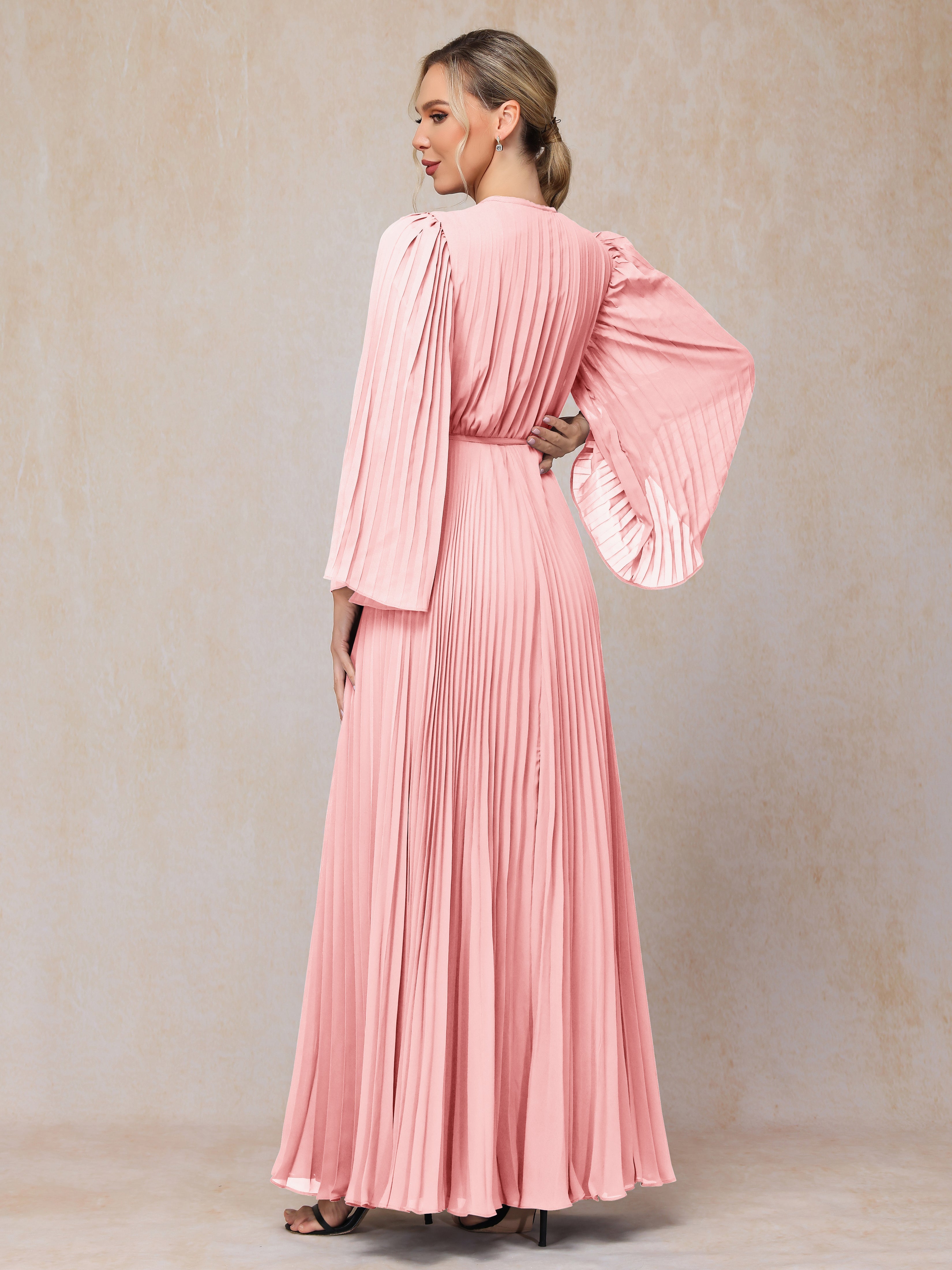 Long Sleeves Floor Length Chiffon Mother Of The  Groom Dress