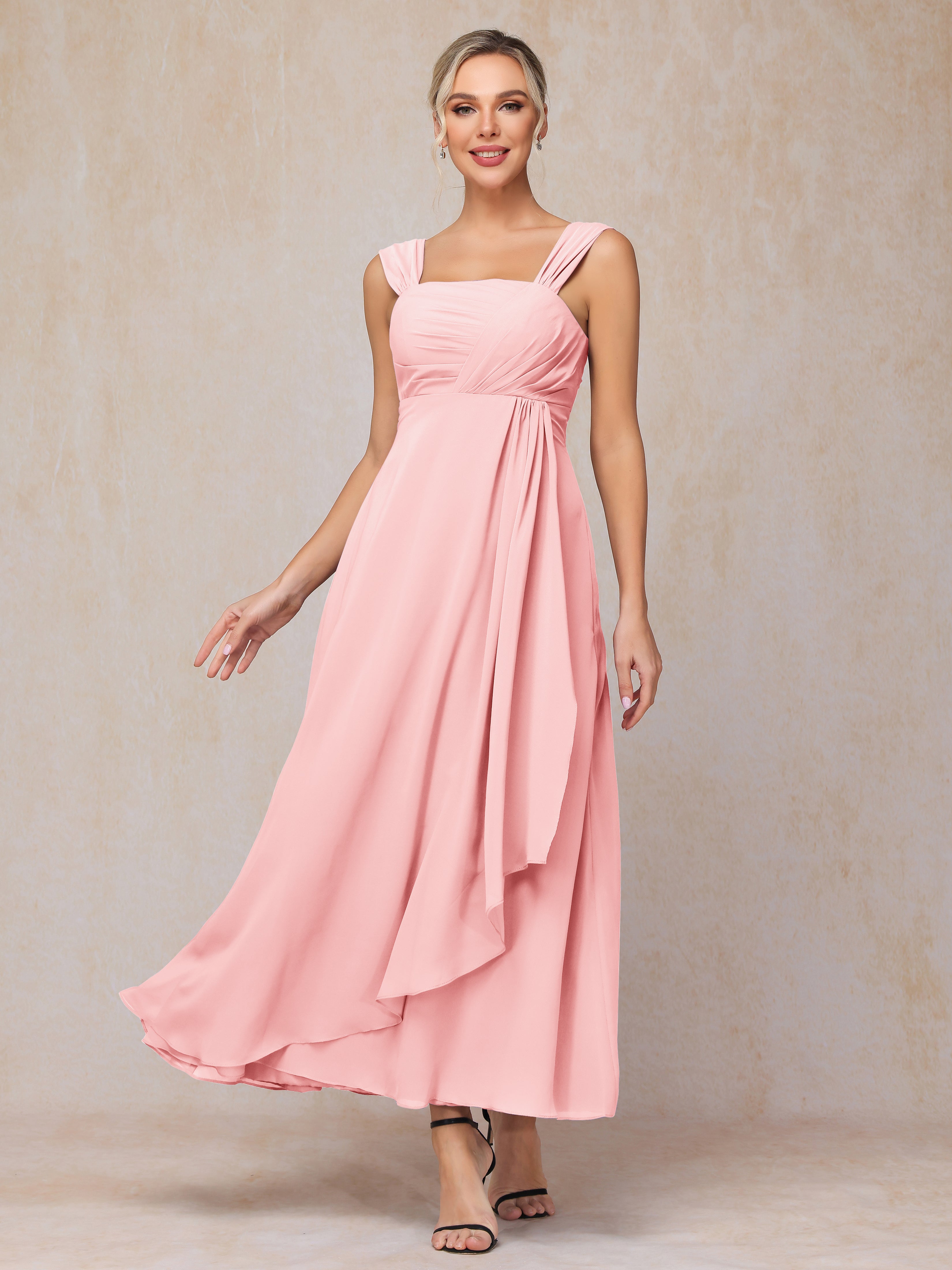 2 Pieces Ankle Length Chiffon Mother Of The Bride Dress