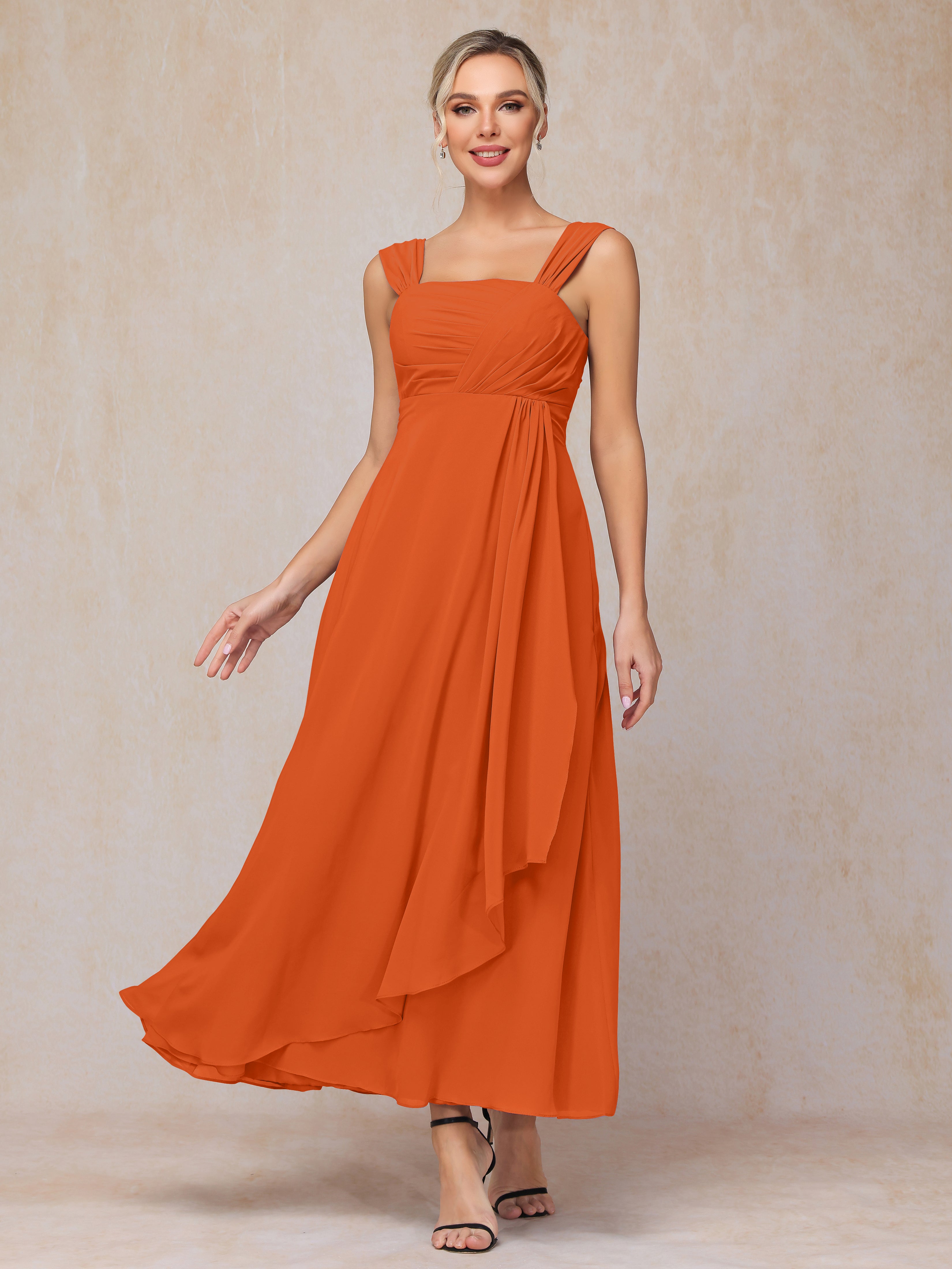 2 Pieces Ankle Length Chiffon Mother Of The Bride Dress