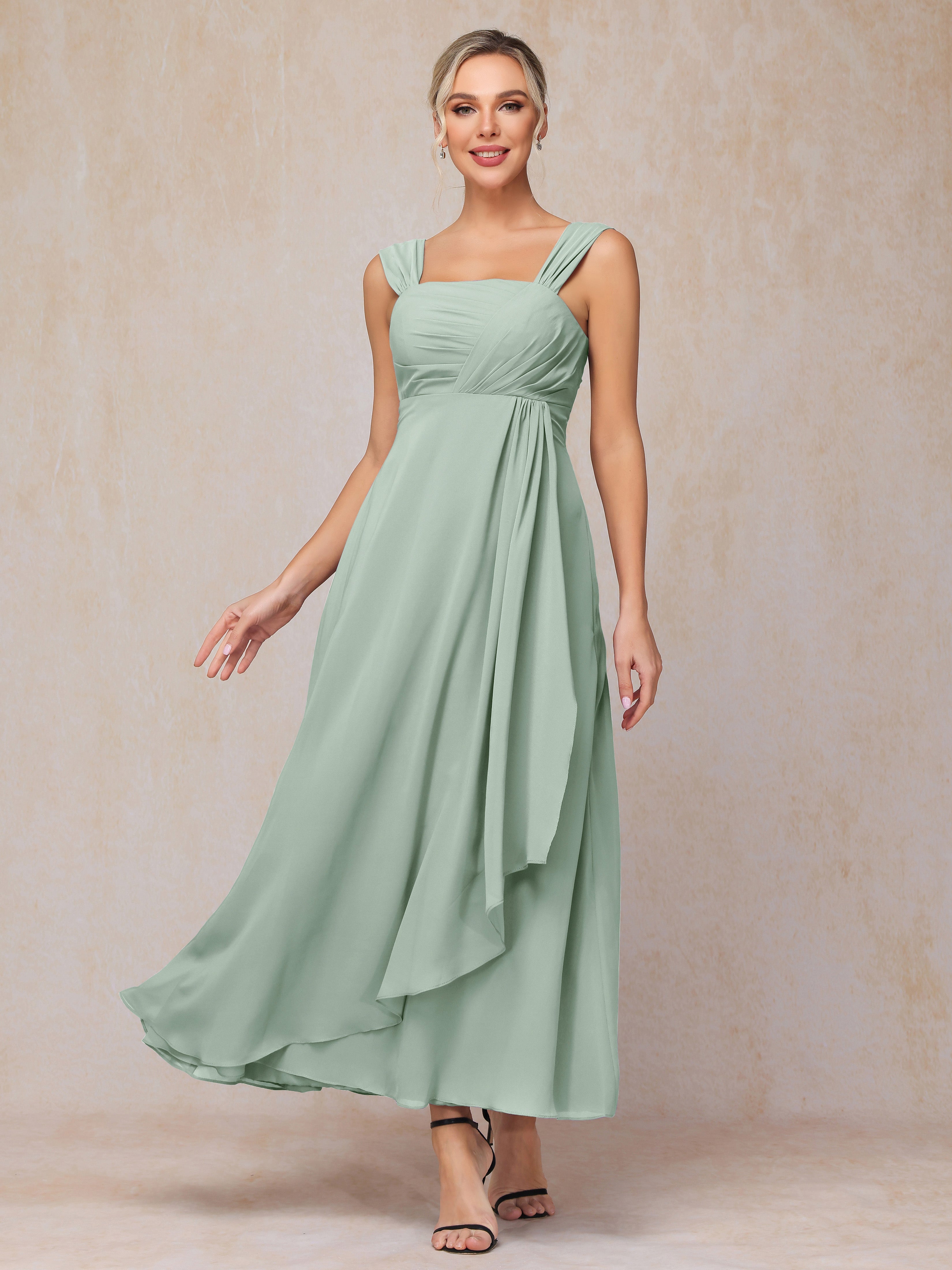 2 Pieces Ankle Length Chiffon Mother Of The  Groom Dress