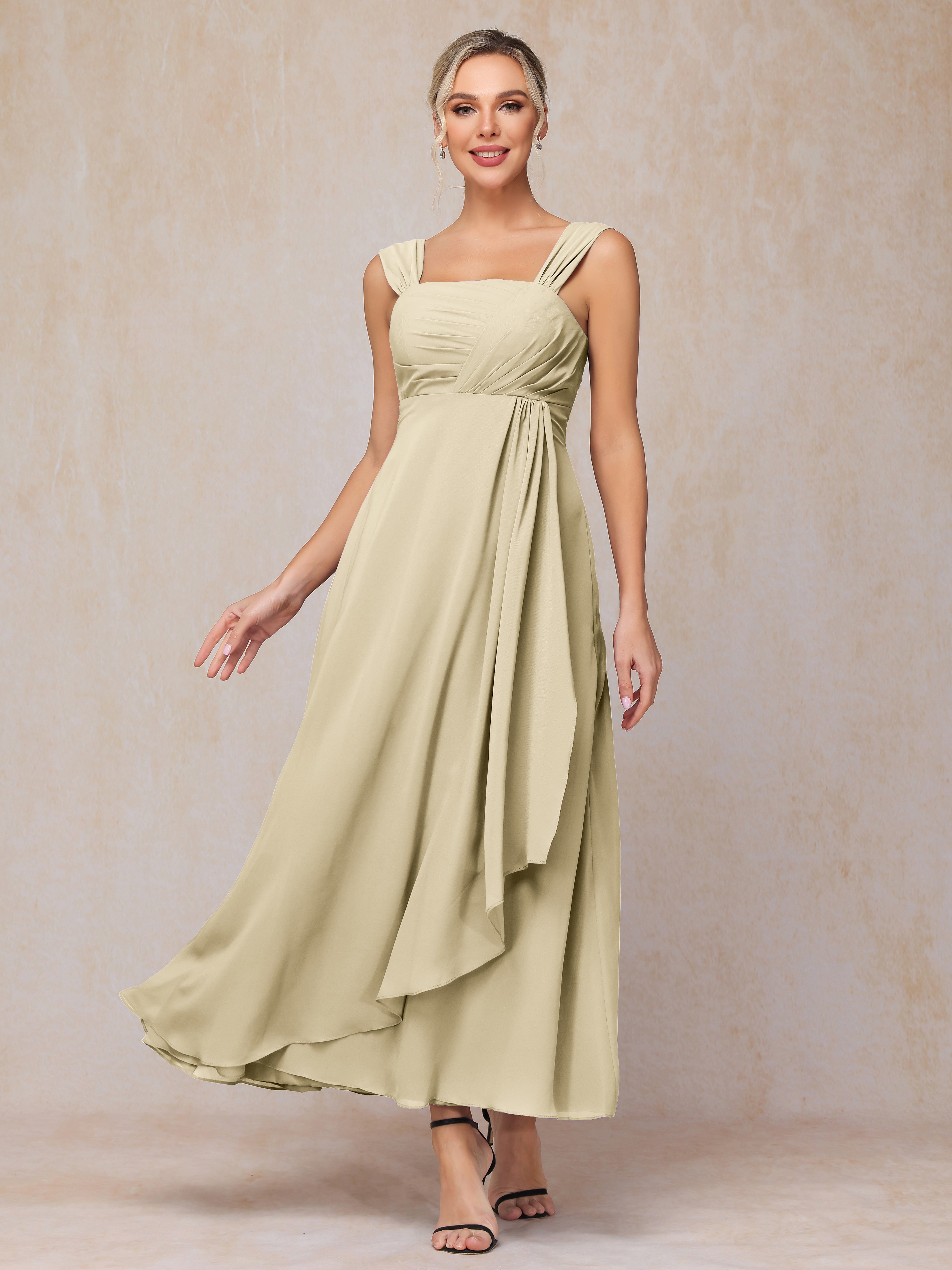 2 Pieces Ankle Length Chiffon Mother Of The  Groom Dress