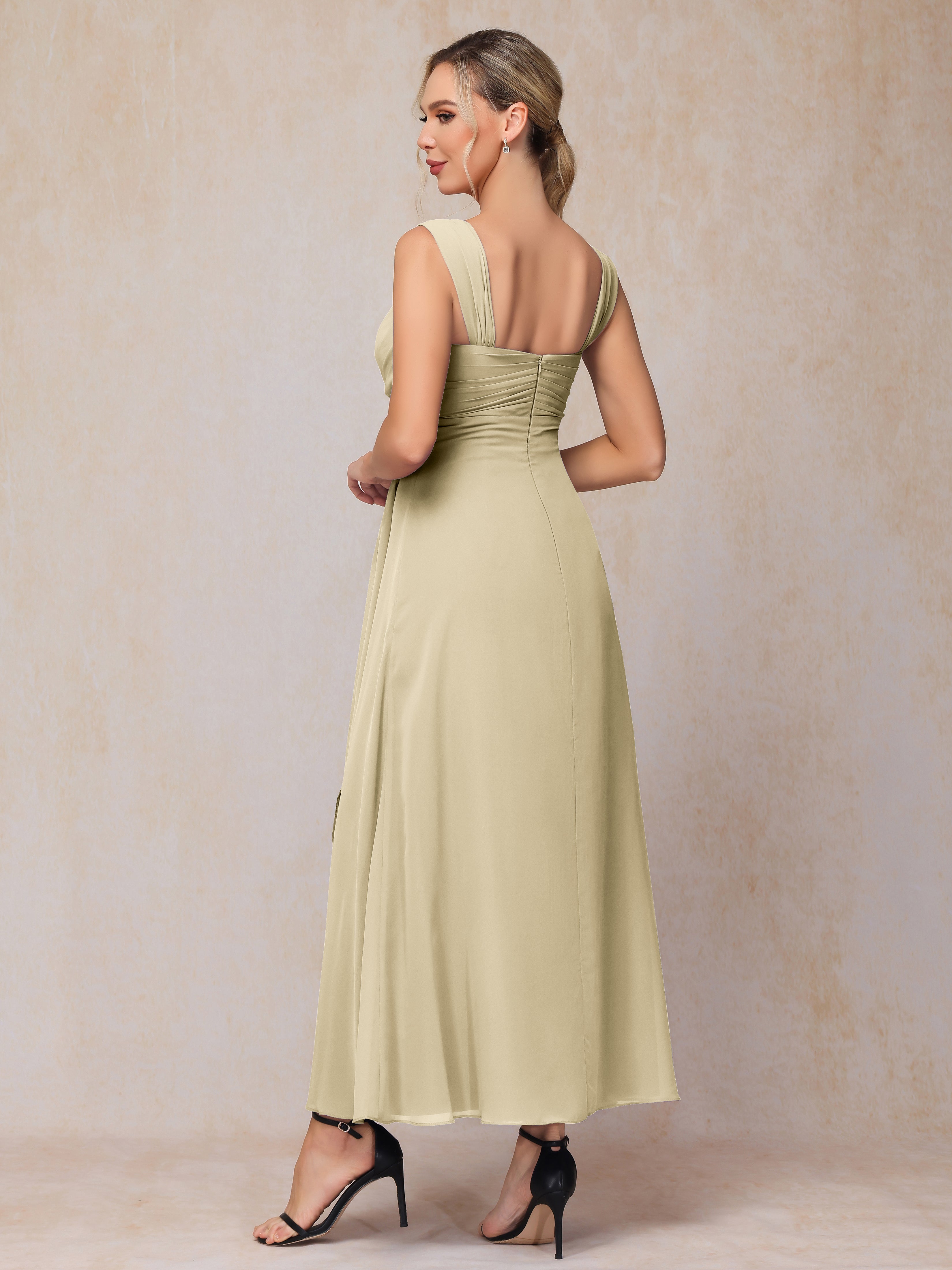 2 Pieces Ankle Length Chiffon Mother Of The  Groom Dress