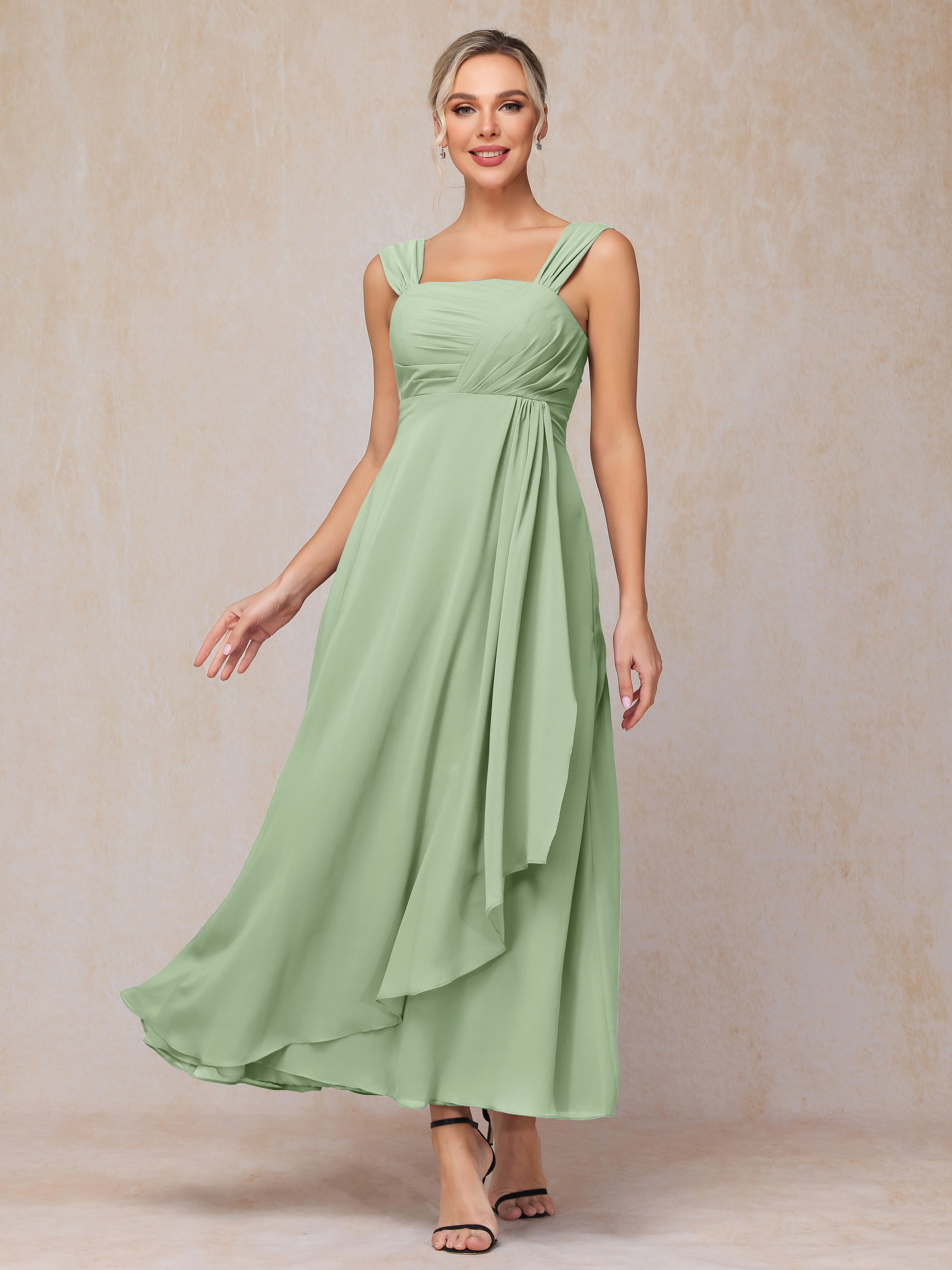 2 Pieces Ankle Length Chiffon Mother Of The  Groom Dress