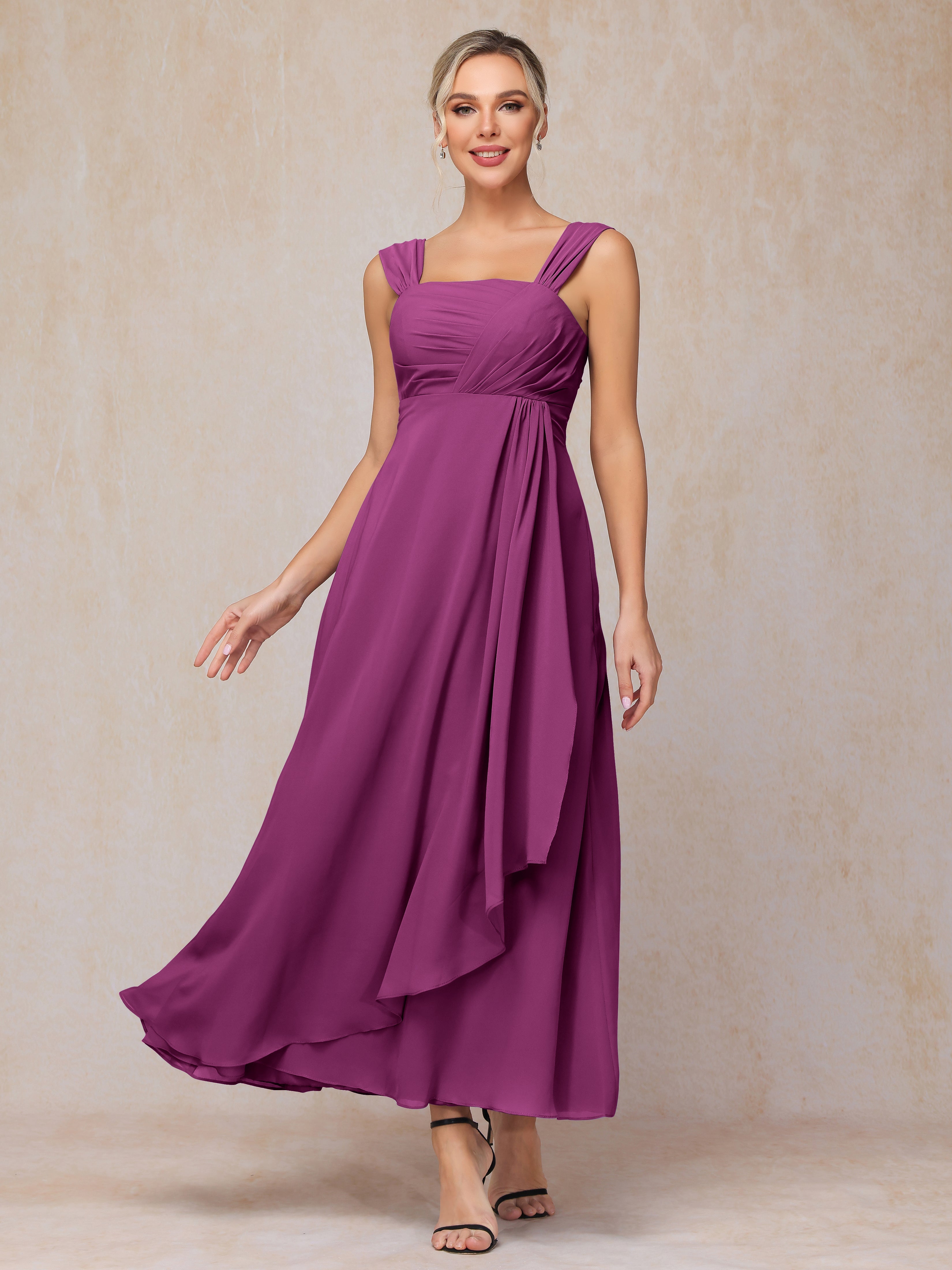 2 Pieces Ankle Length Chiffon Mother Of The  Groom Dress