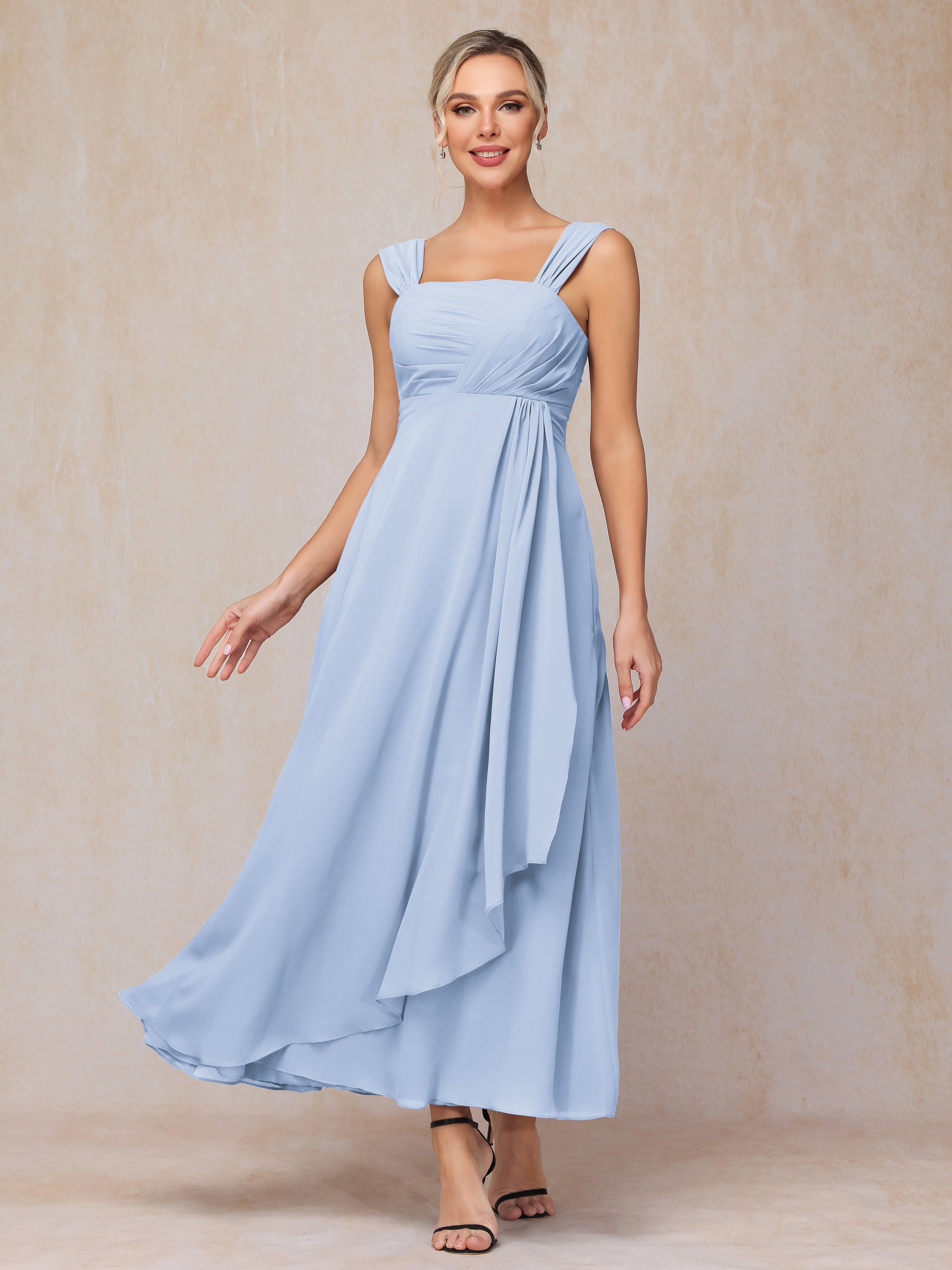 2 Pieces Ankle Length Chiffon Mother Of The Bride Dress