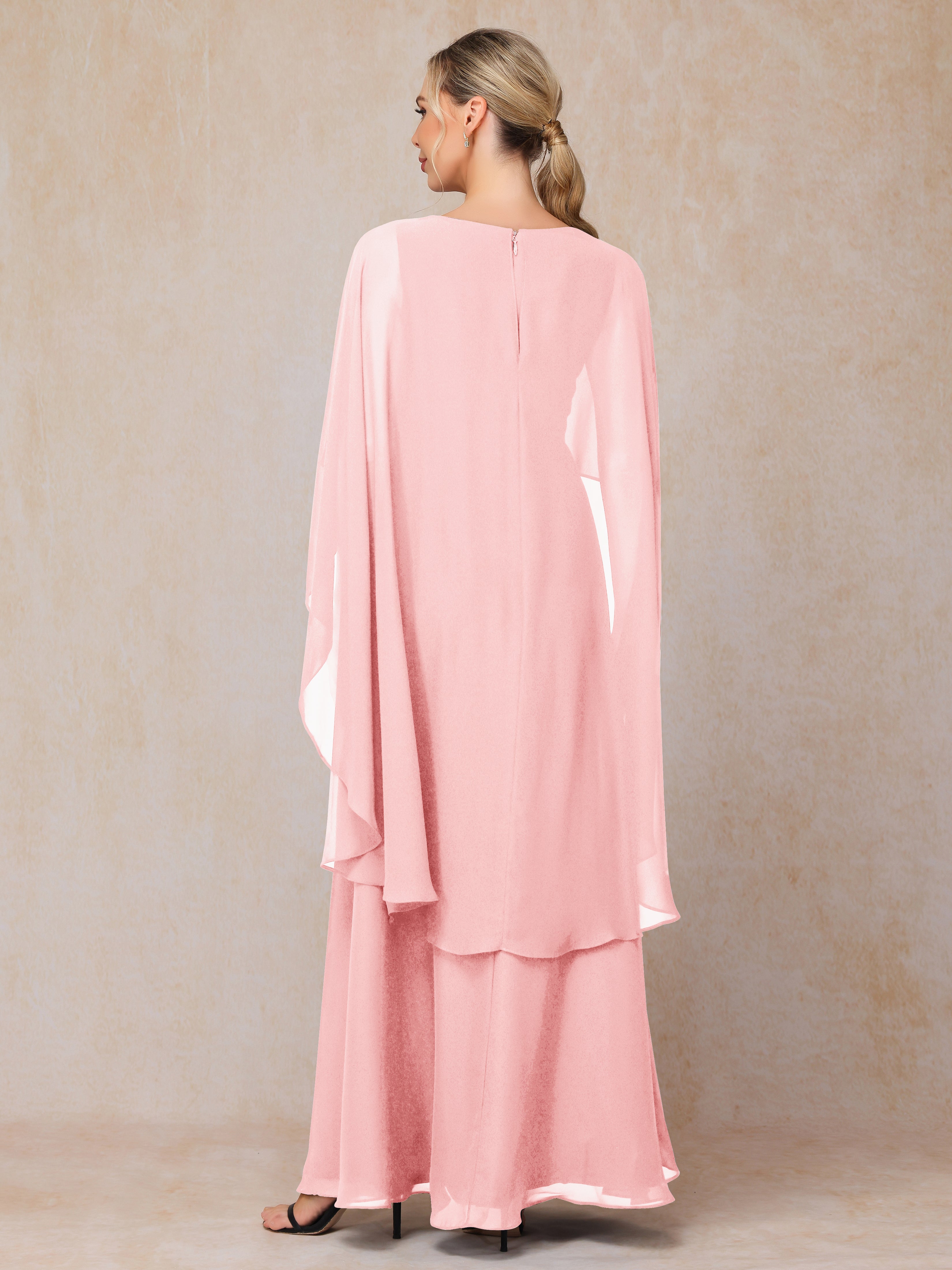 V Neck A Line Chiffon Mother Of The  Groom Dress