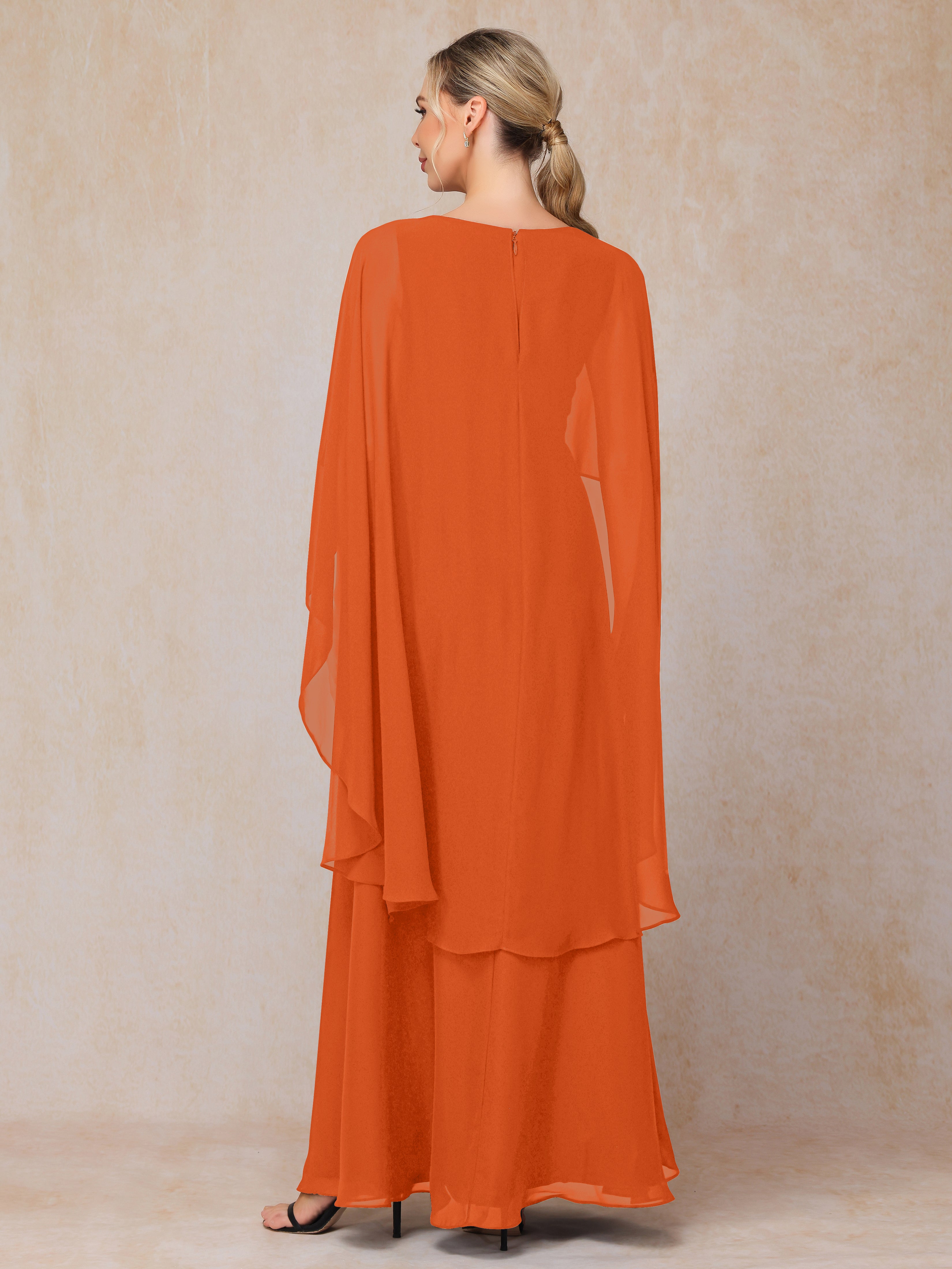 V Neck A Line Chiffon Mother Of The  Groom Dress