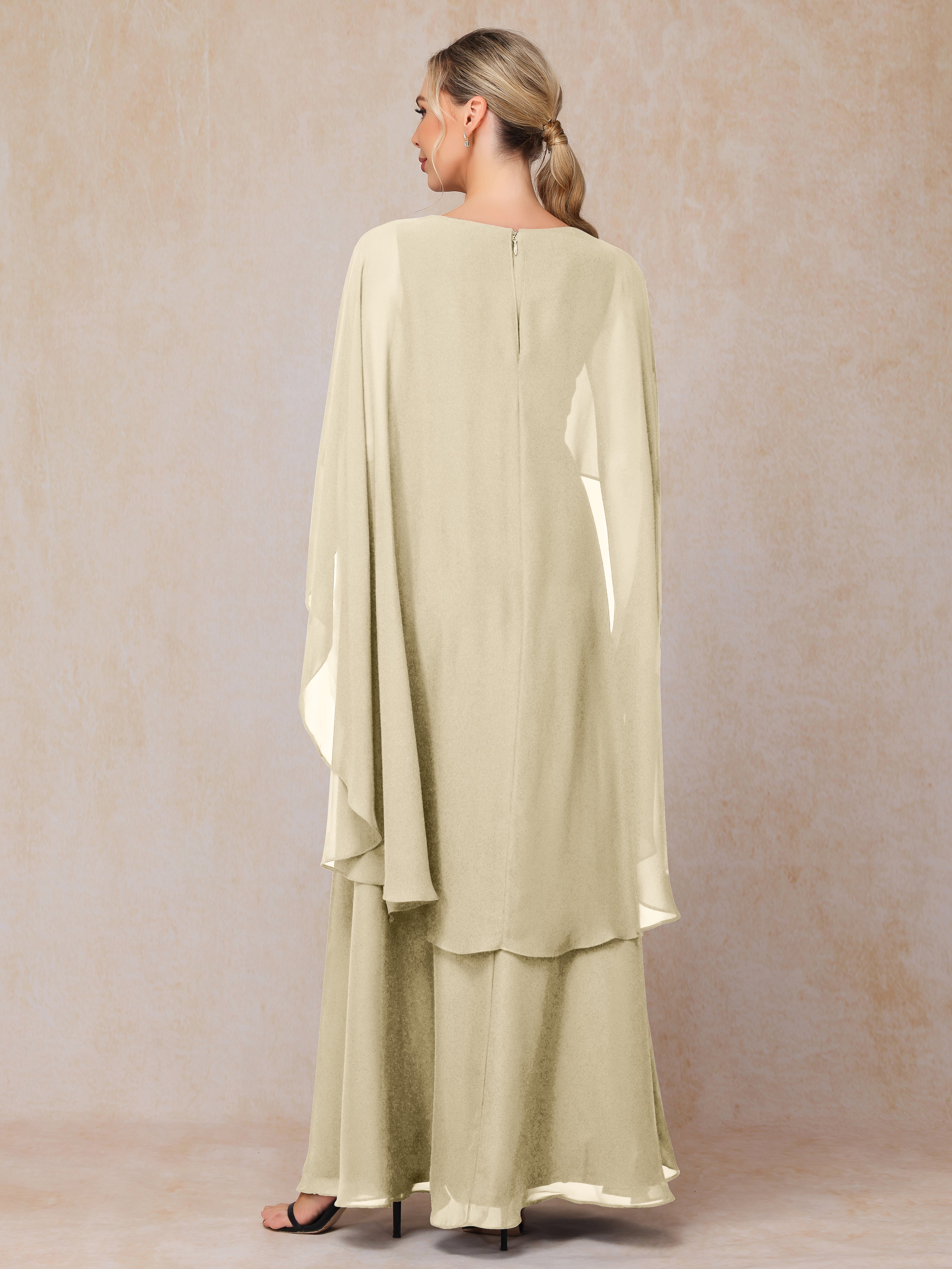 V Neck A Line Chiffon Mother Of The  Groom Dress