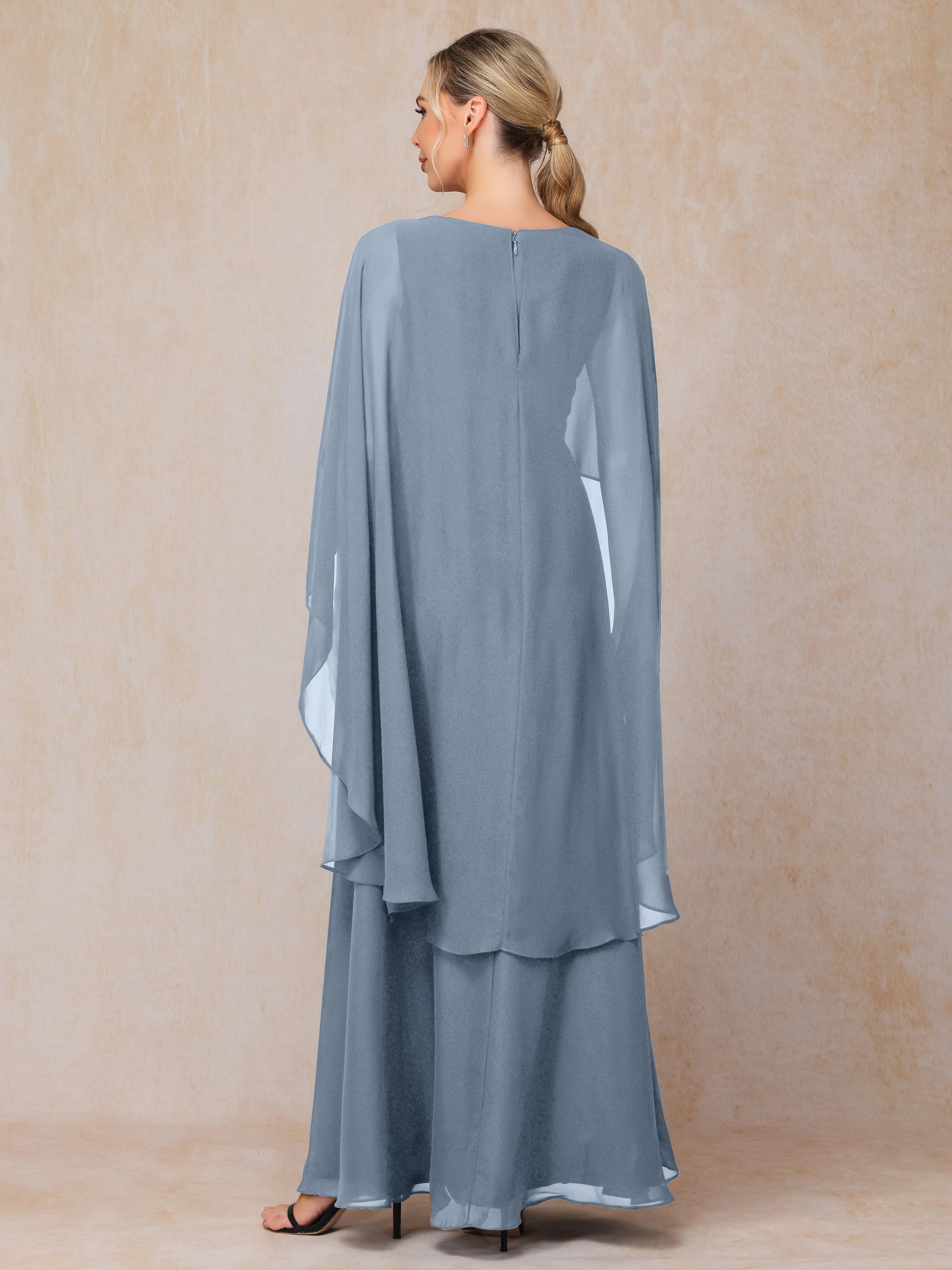 V Neck A Line Chiffon Mother Of The  Groom Dress