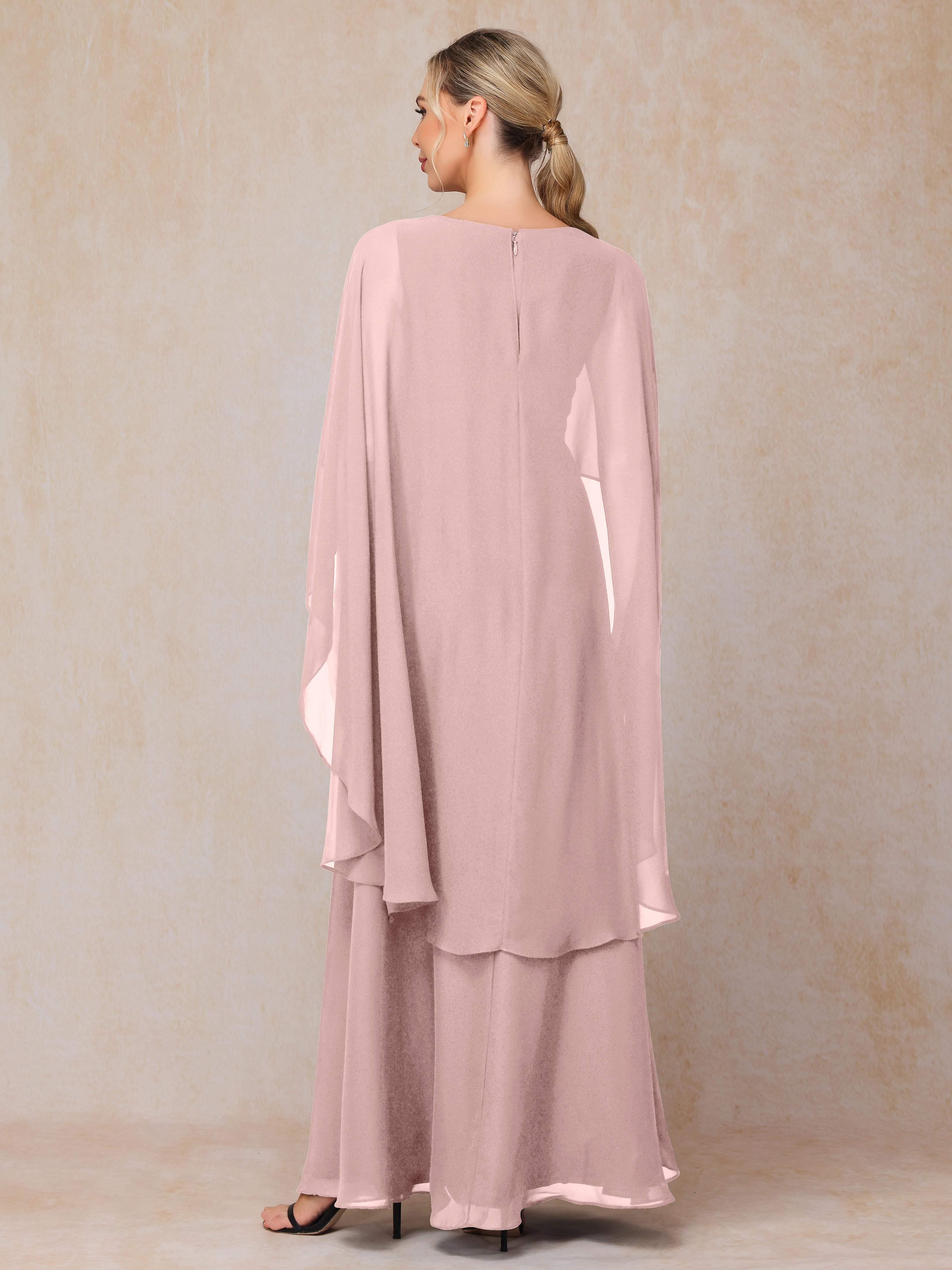 V Neck A Line Chiffon Mother Of The  Groom Dress