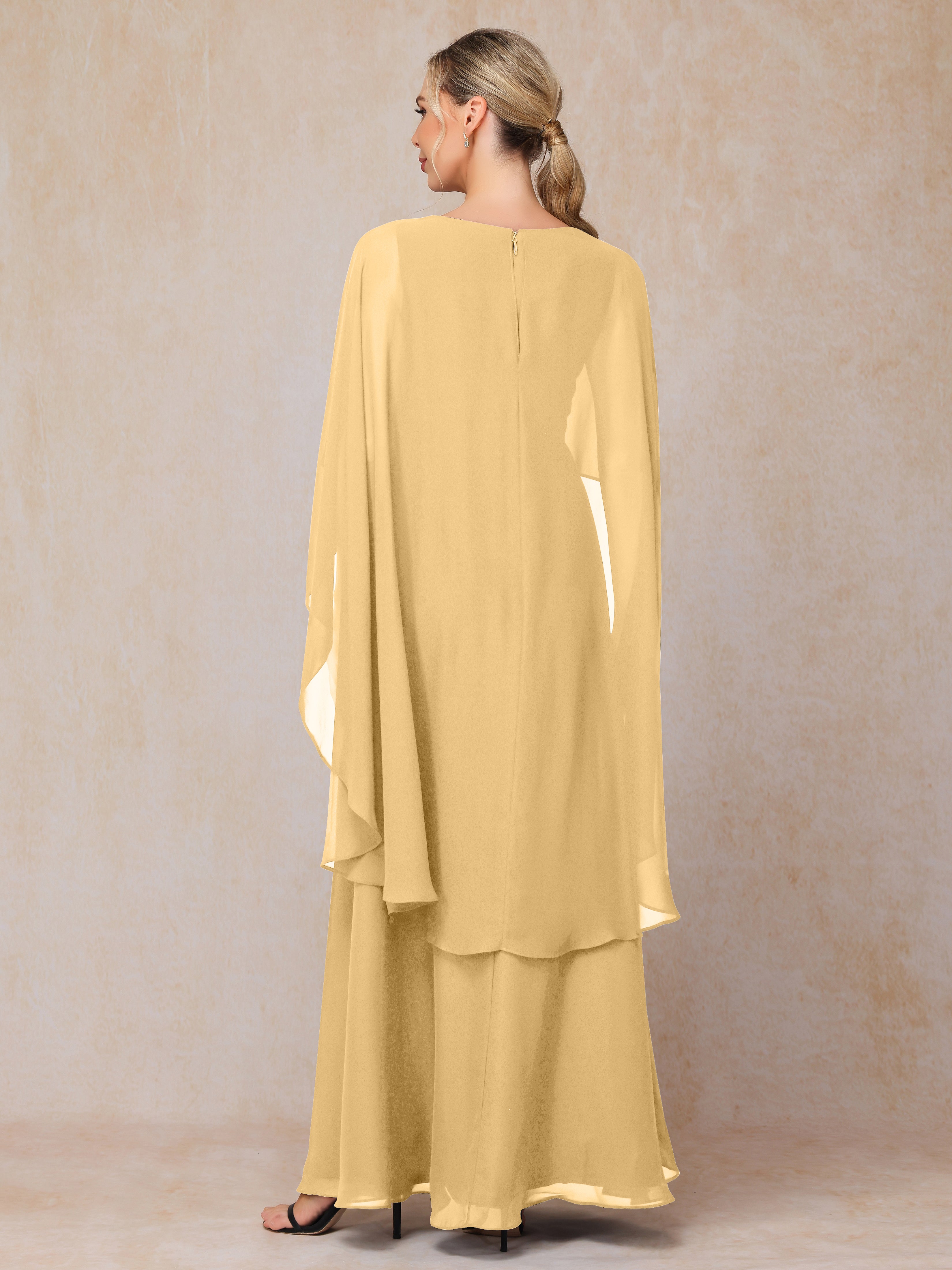 V Neck A Line Chiffon Mother Of The  Groom Dress