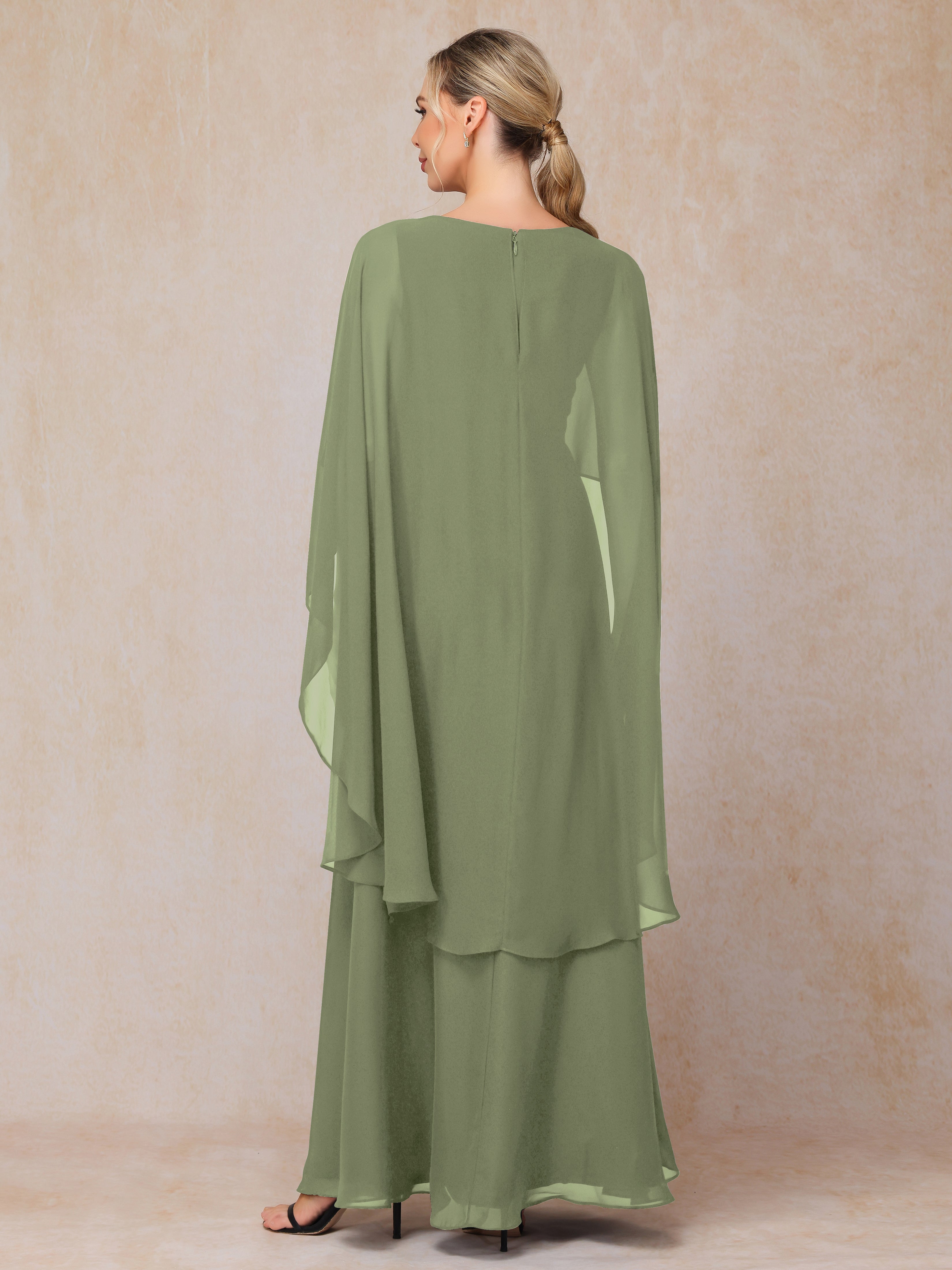 V Neck A Line Chiffon Mother Of The  Groom Dress