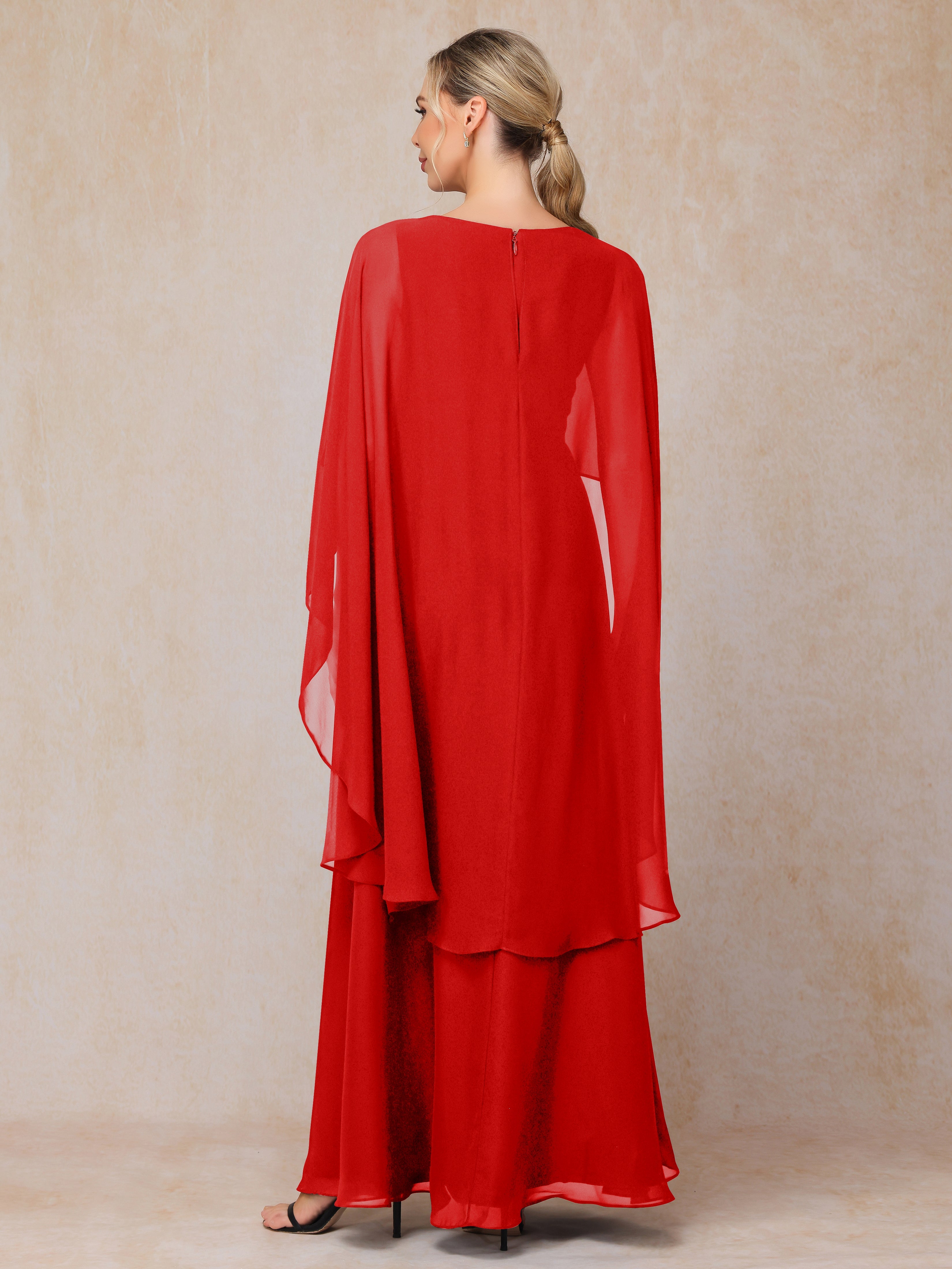 V Neck A Line Chiffon Mother Of The  Groom Dress