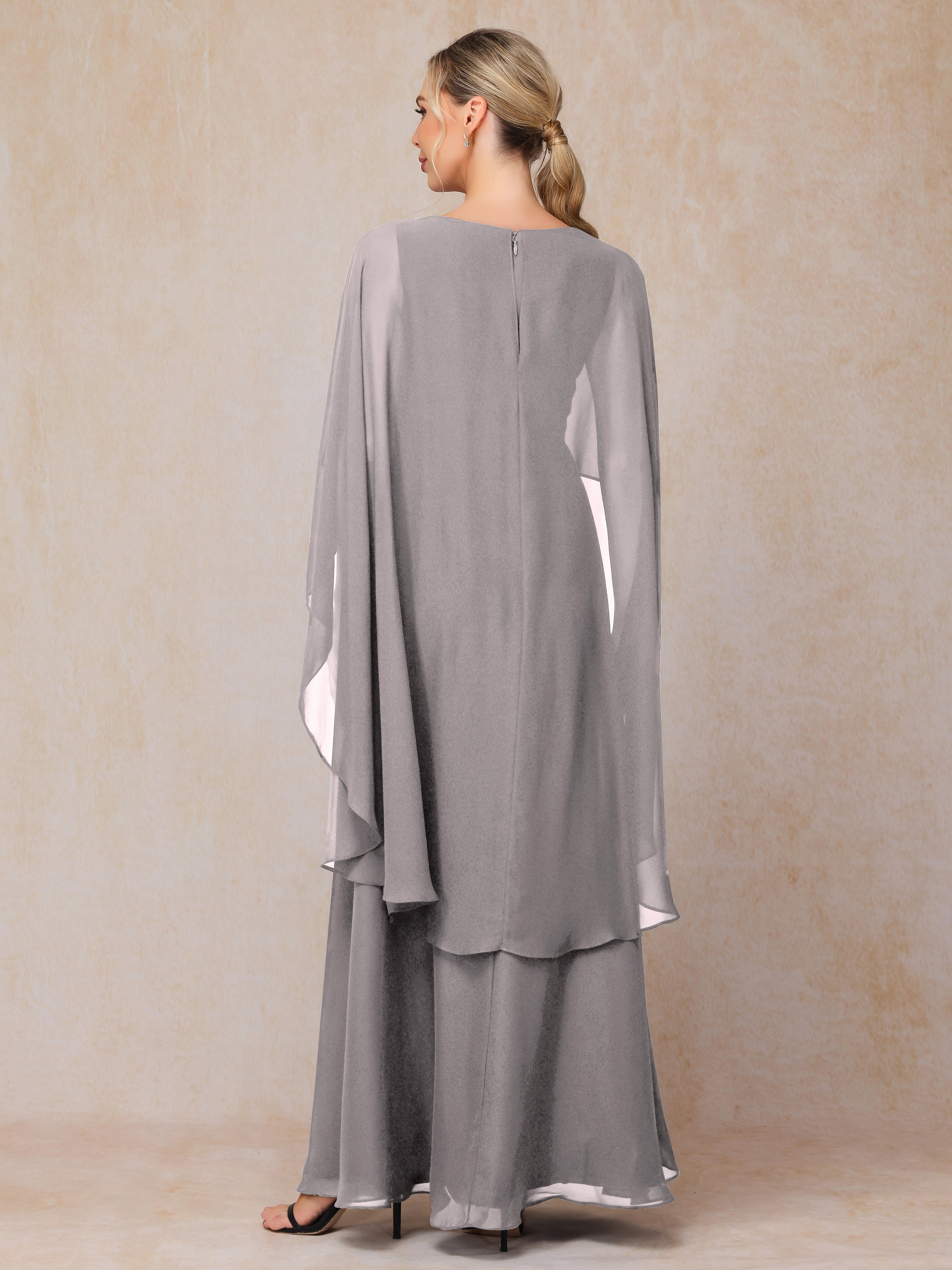 V Neck A Line Chiffon Mother Of The  Groom Dress