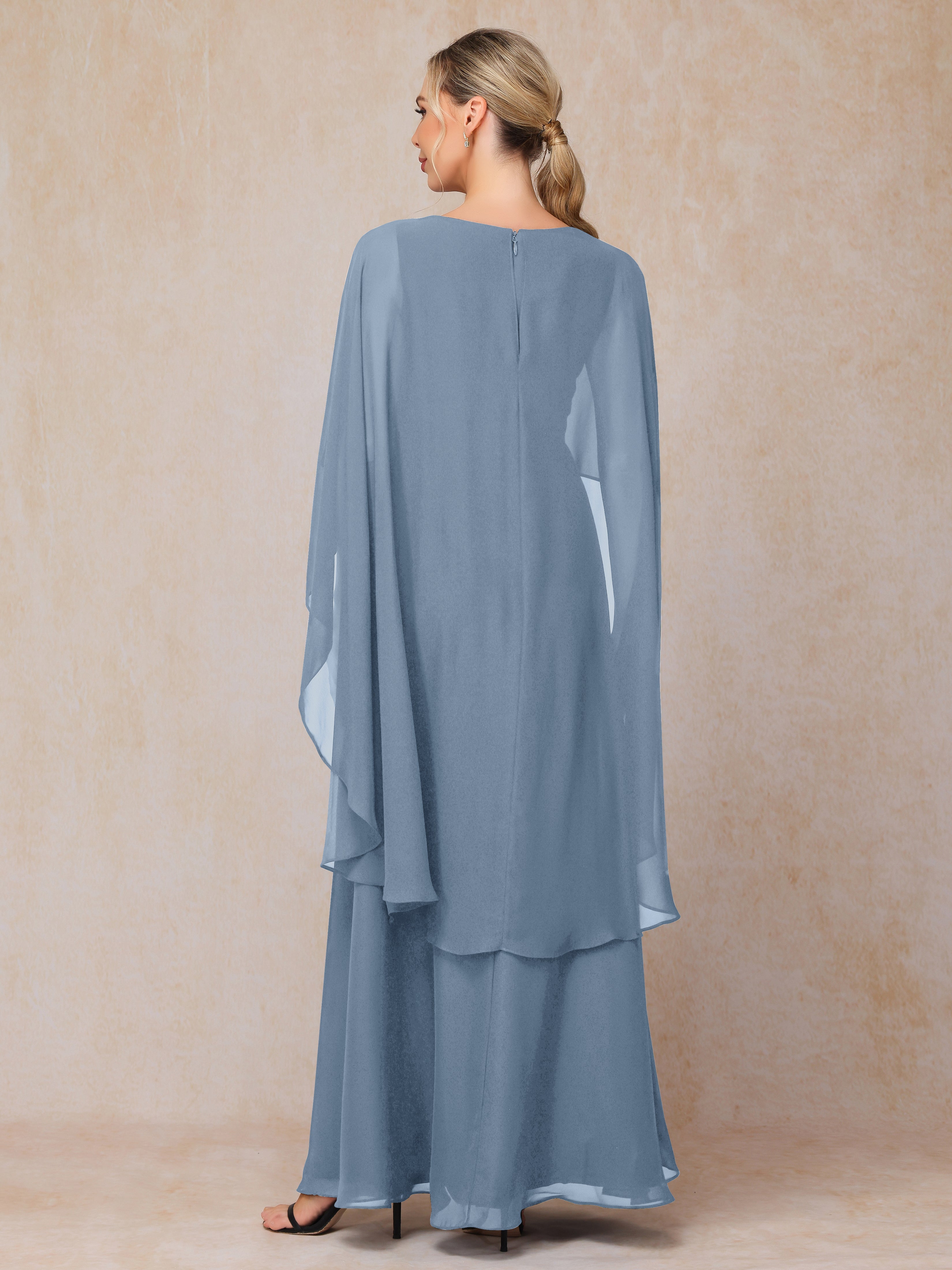 V Neck A Line Chiffon Mother Of The  Groom Dress