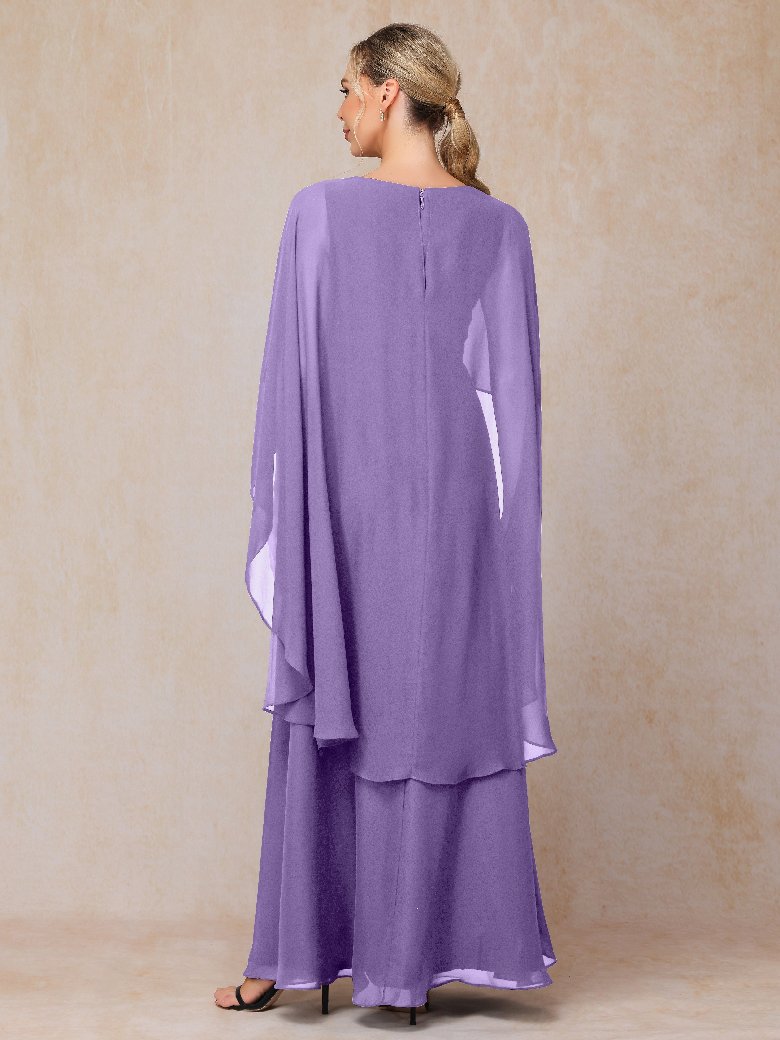 V Neck A Line Chiffon Mother Of The  Groom Dress