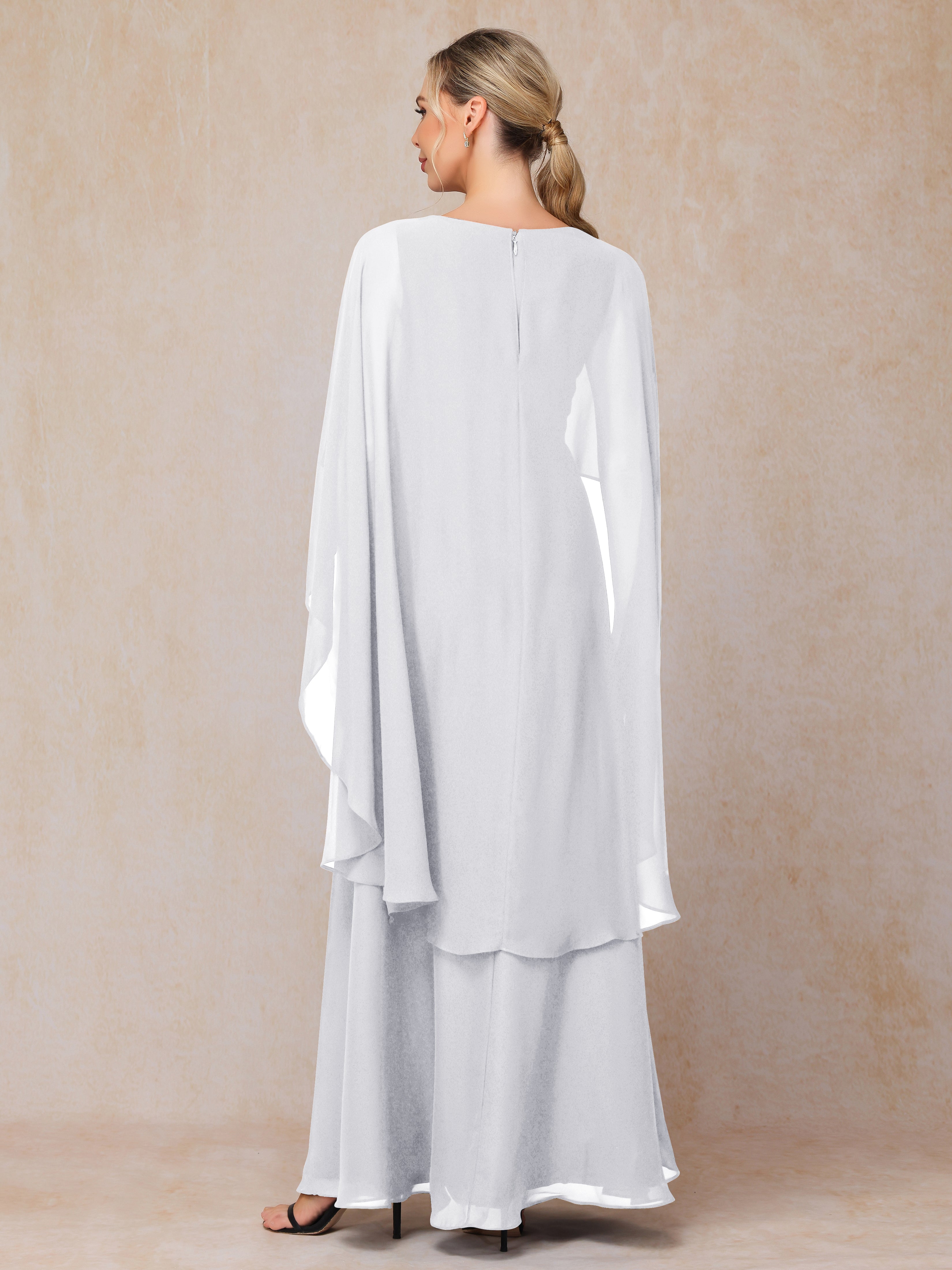 V Neck A Line Chiffon Mother Of The  Groom Dress