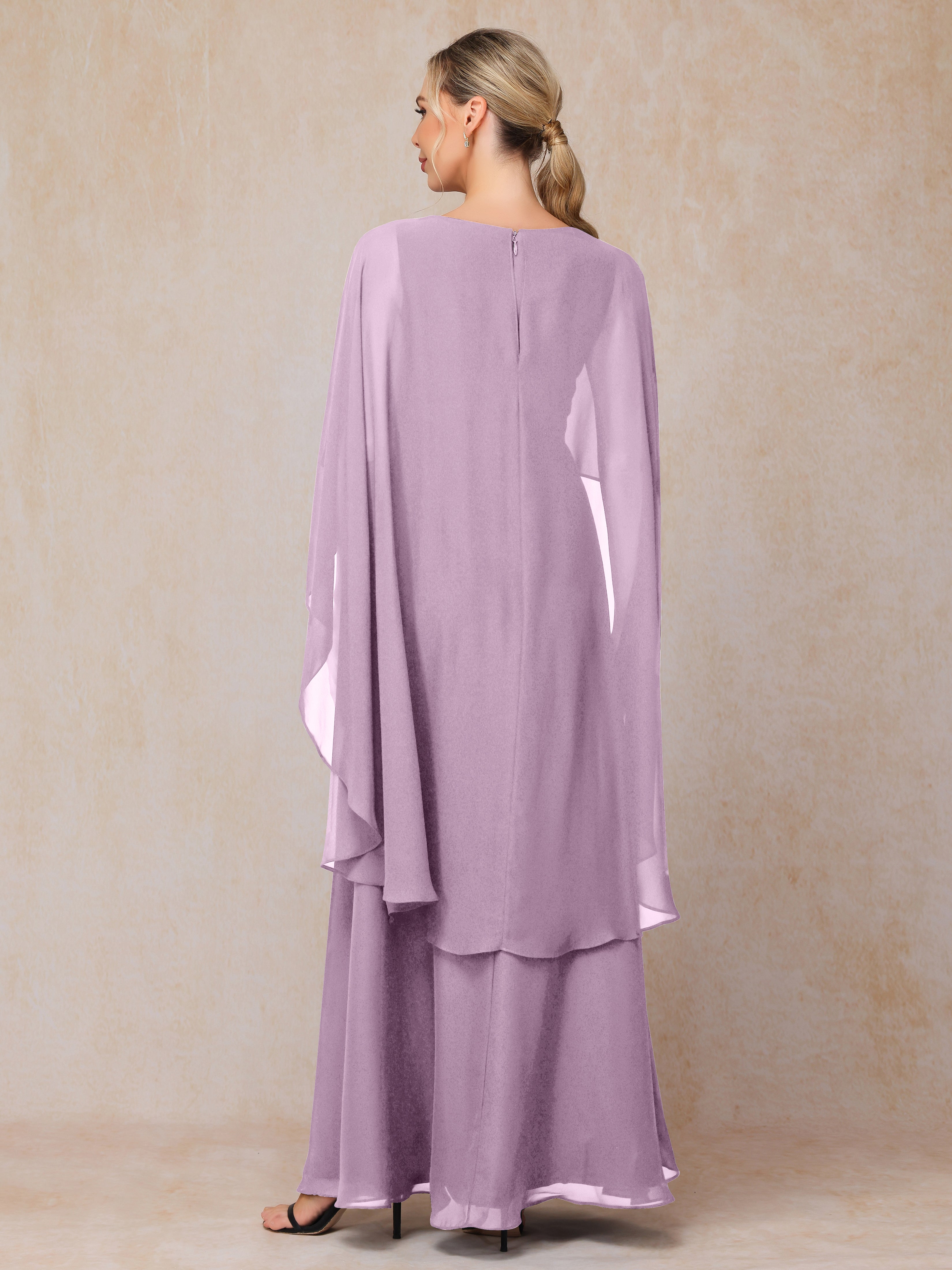 V Neck A Line Chiffon Mother Of The  Groom Dress