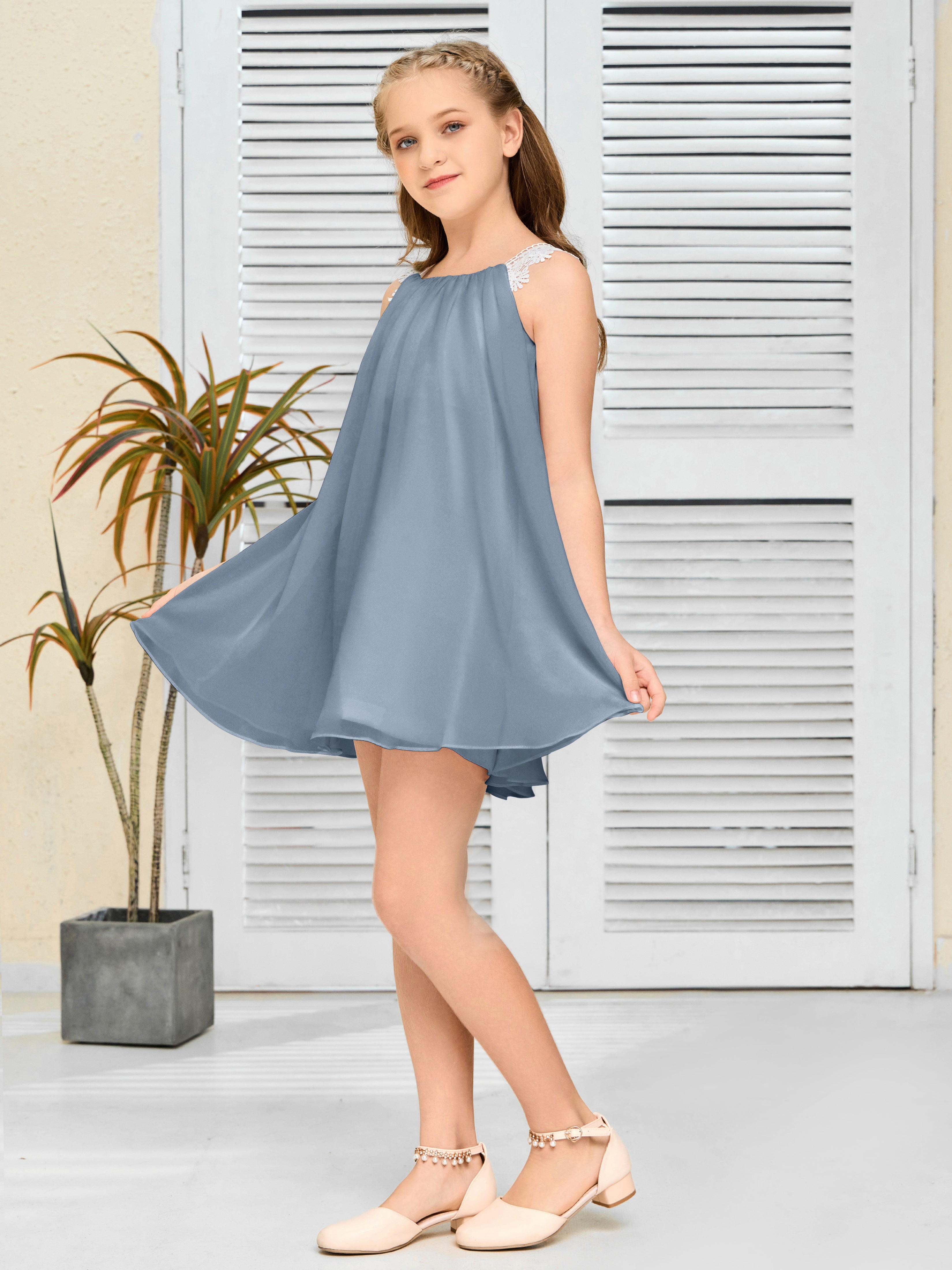 Chiffon Short Junior Bridesmaid Dress