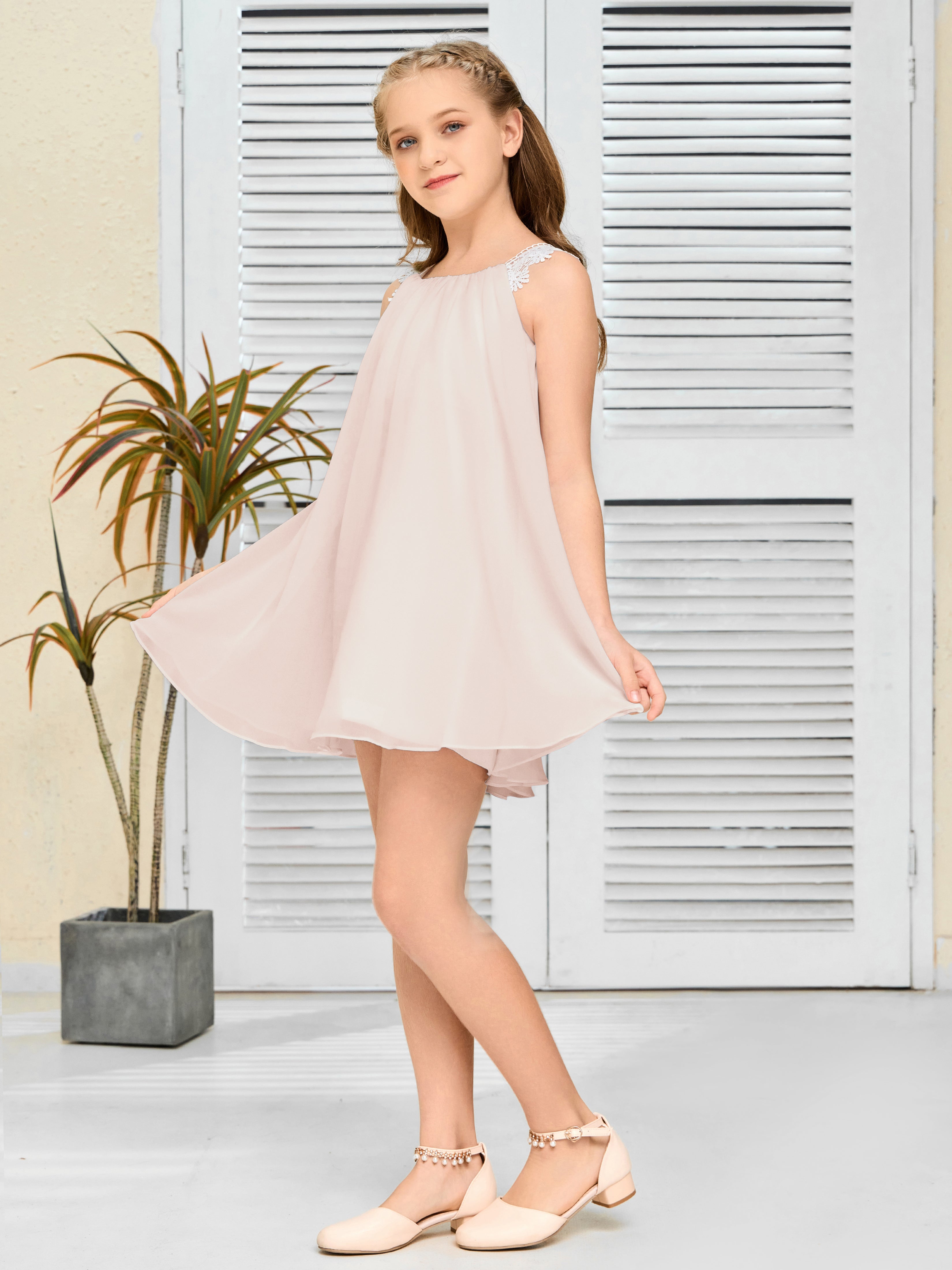 Chiffon Short Junior Bridesmaid Dress