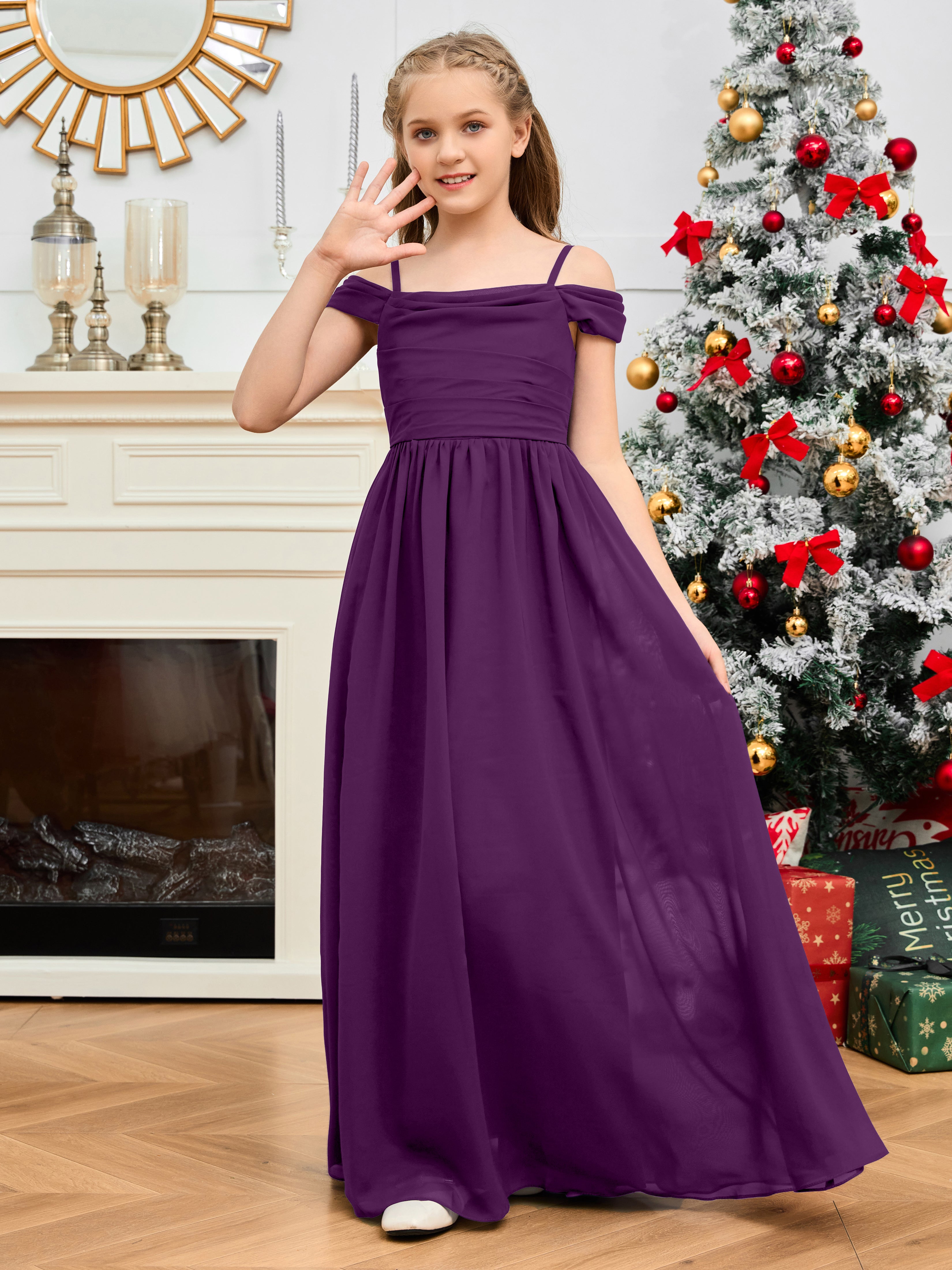 Purple junior bridesmaid vintage dress