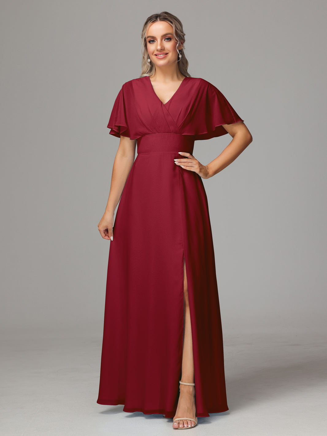 Under 100 2024 Trending Bridesmaid Dresses Online Cicinia   Jaylene Burgundy  1 1066x 