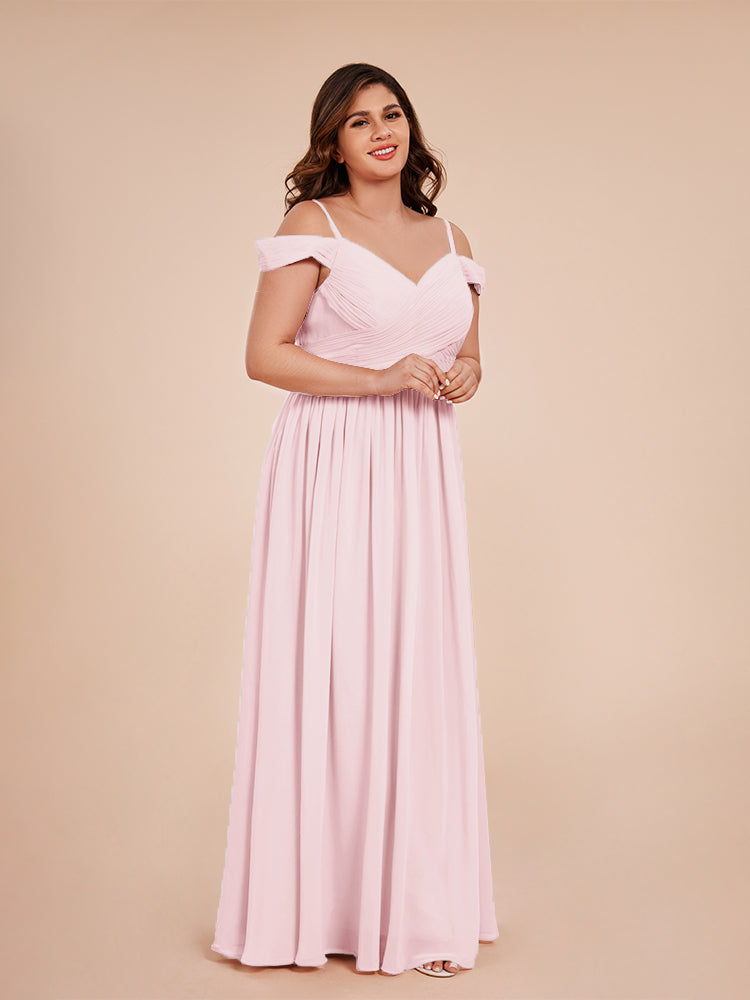 Mia A-line Off The Shoulder Plus Size Bridesmaid Dress