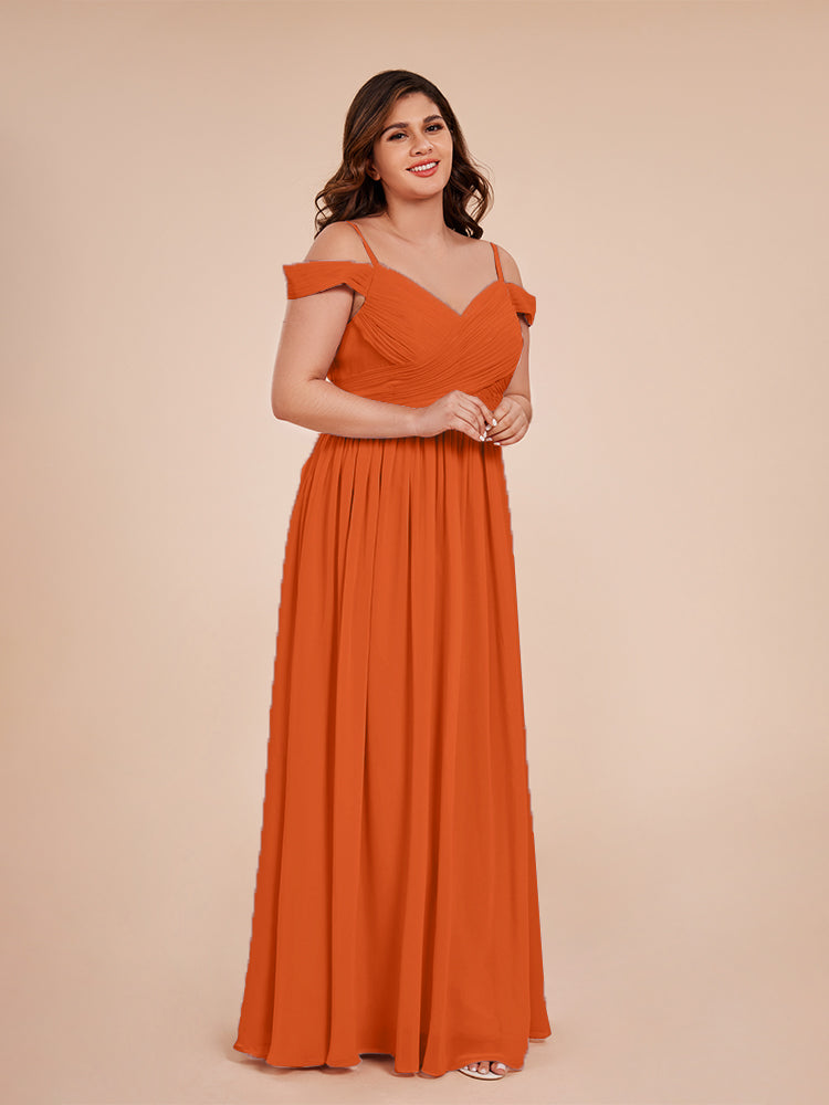 Mia A-line Off The Shoulder Plus Size Bridesmaid Dress