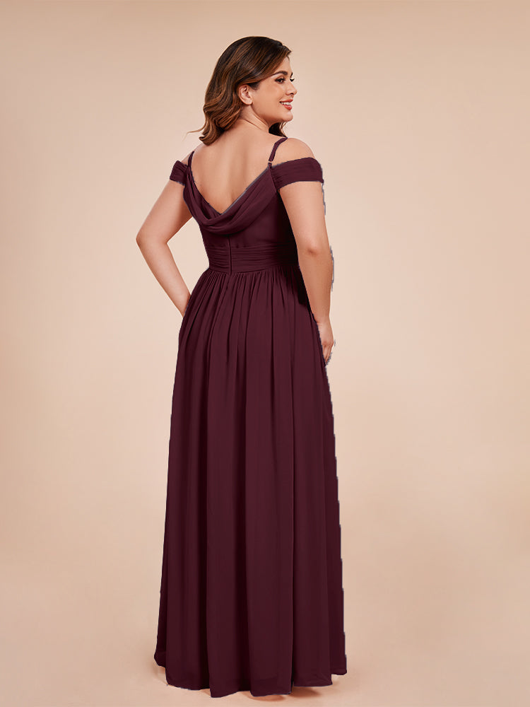 Mia A-line Off The Shoulder Plus Size Bridesmaid Dress