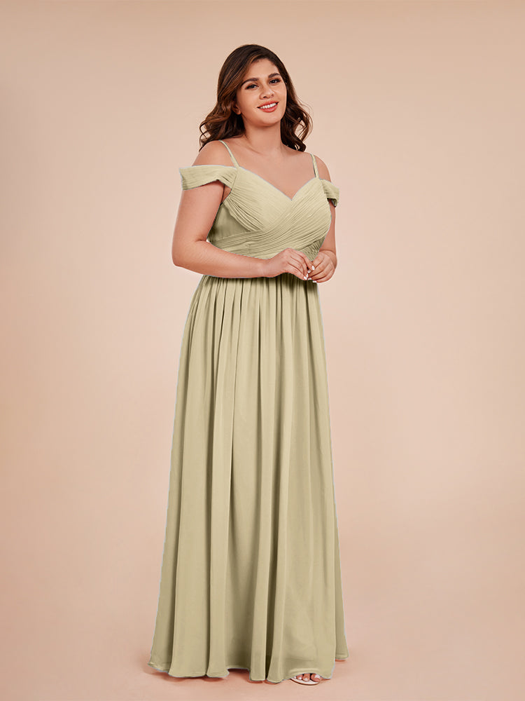 Mia A-line Off The Shoulder Plus Size Bridesmaid Dress