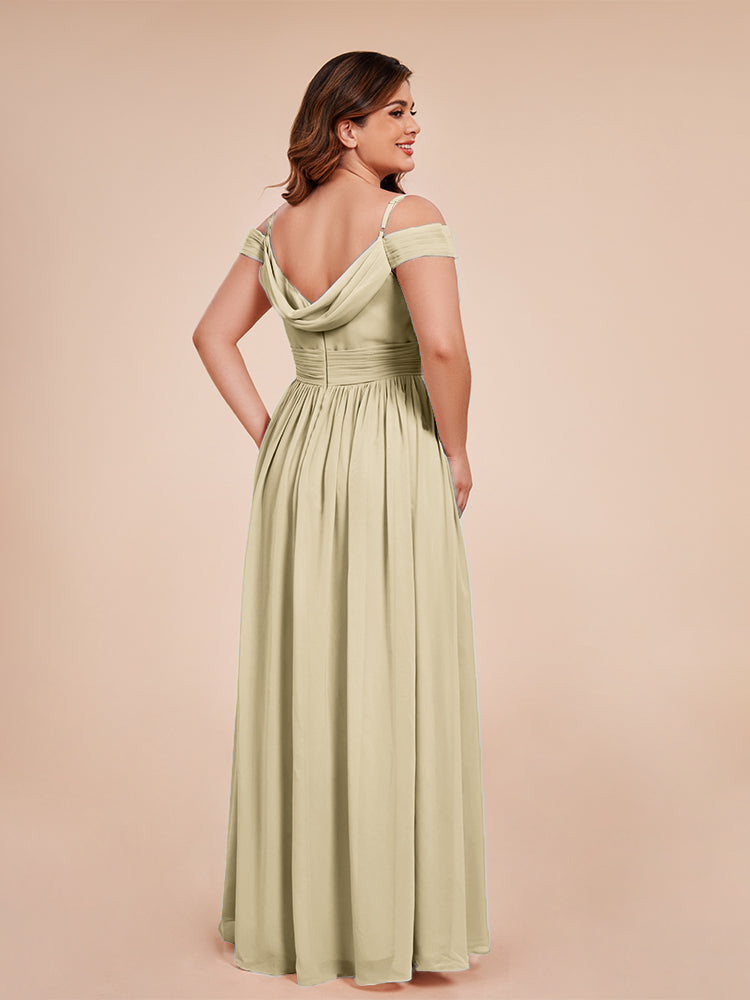 Mia A-line Off The Shoulder Plus Size Bridesmaid Dress