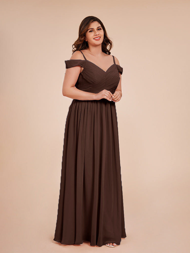 Mia A-line Off The Shoulder Plus Size Bridesmaid Dress