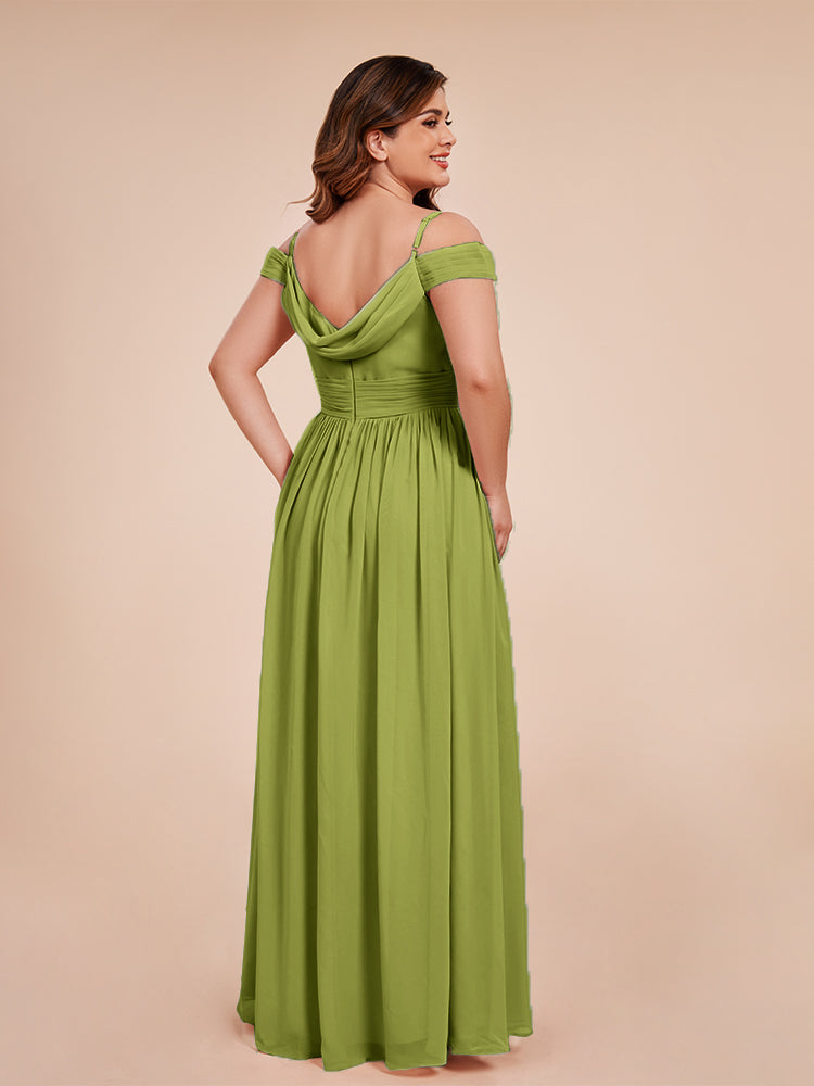 Mia A-line Off The Shoulder Plus Size Bridesmaid Dress