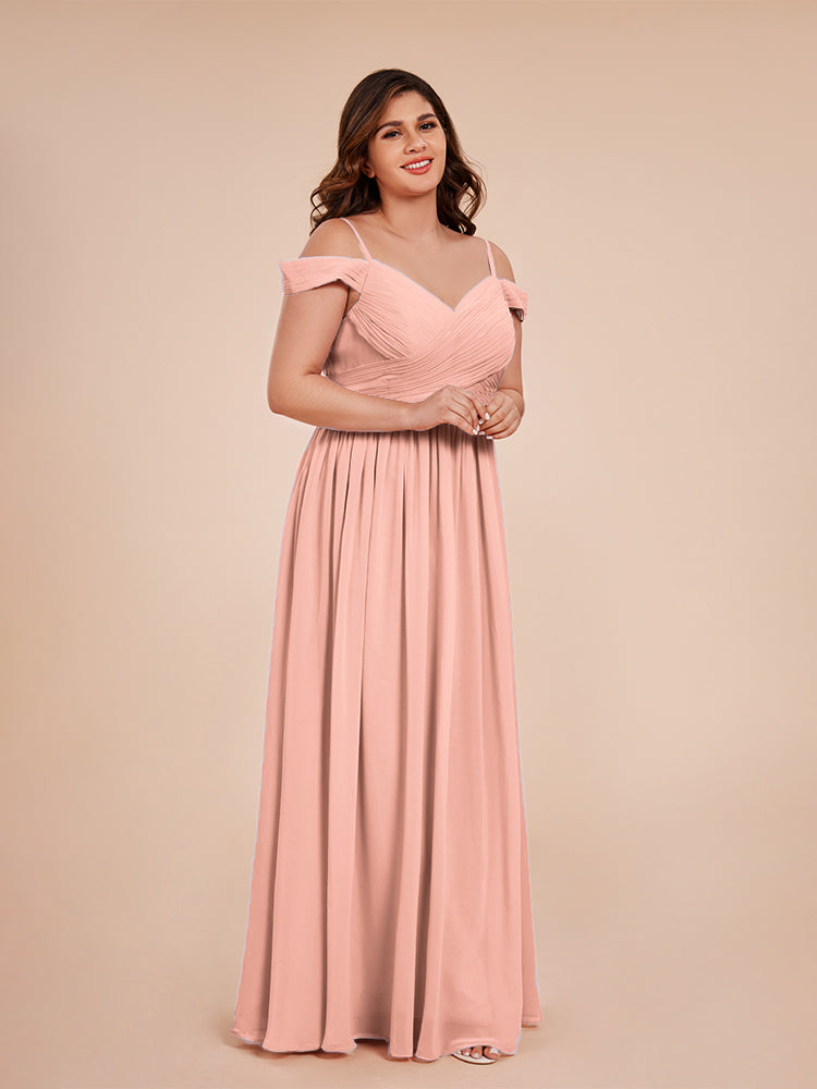 Mia A-line Off The Shoulder Plus Size Bridesmaid Dress