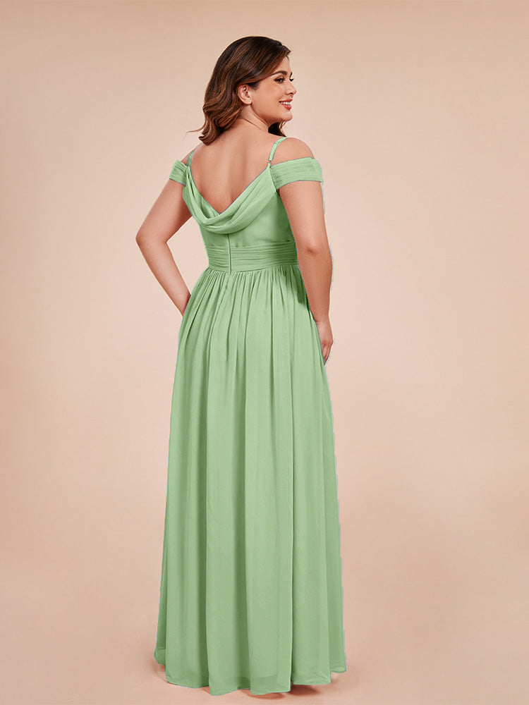 Mia A-line Off The Shoulder Plus Size Bridesmaid Dress