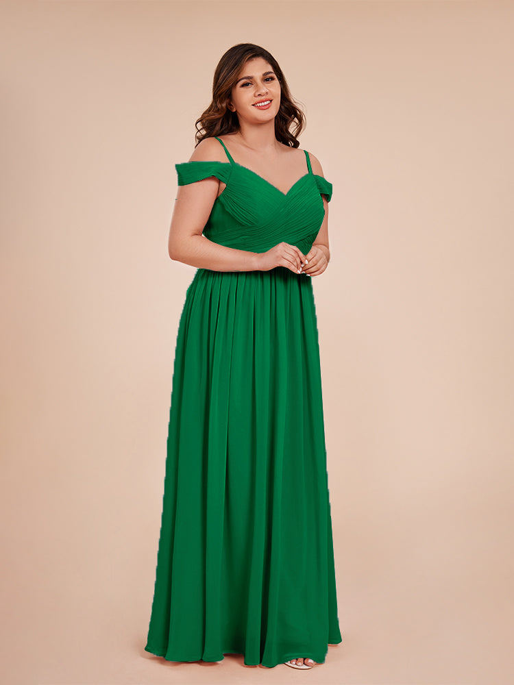 Mia A-line Off The Shoulder Plus Size Bridesmaid Dress