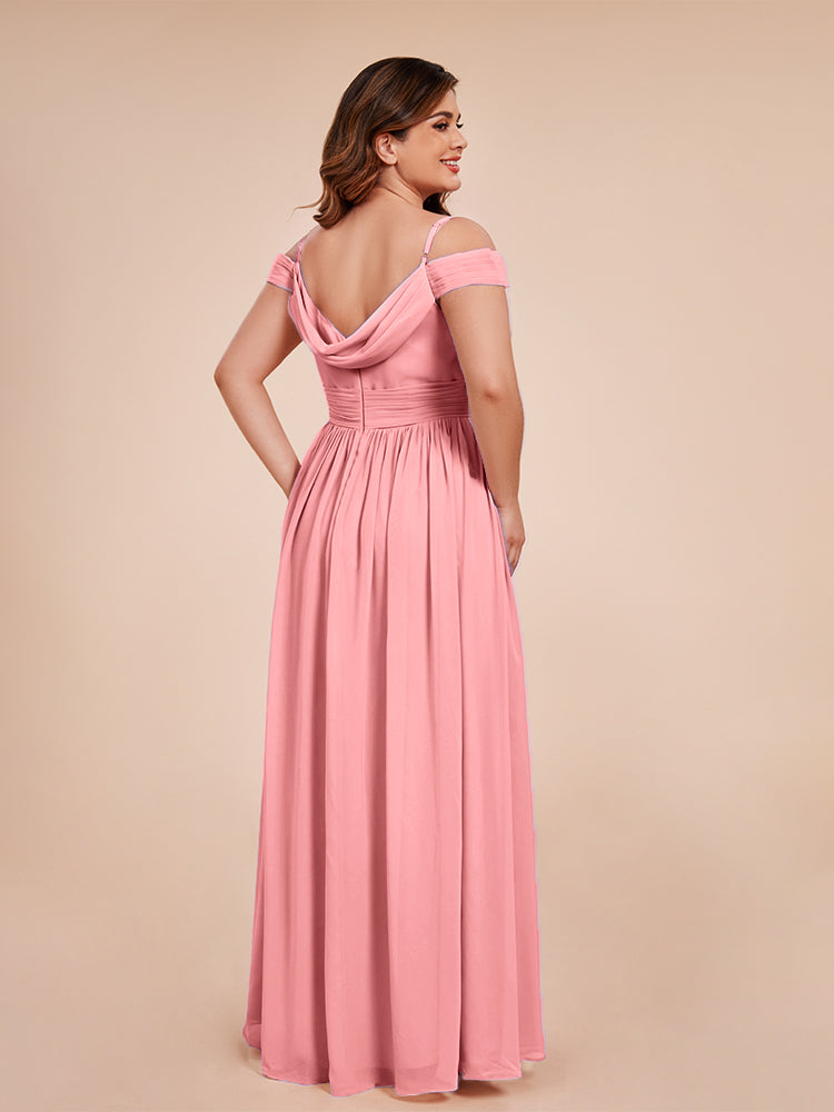 Mia A-line Off The Shoulder Plus Size Bridesmaid Dress